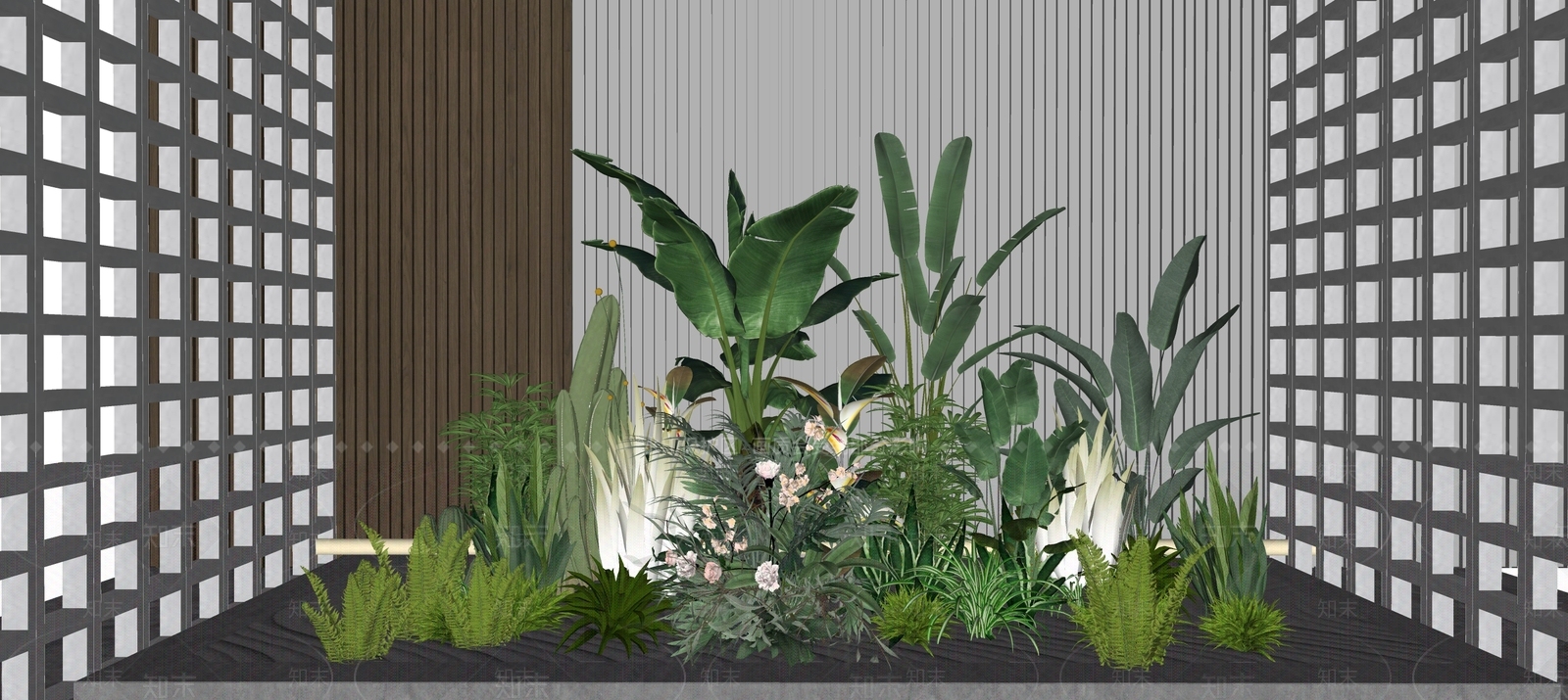 植物组合SU模型下载【ID:1194129566】