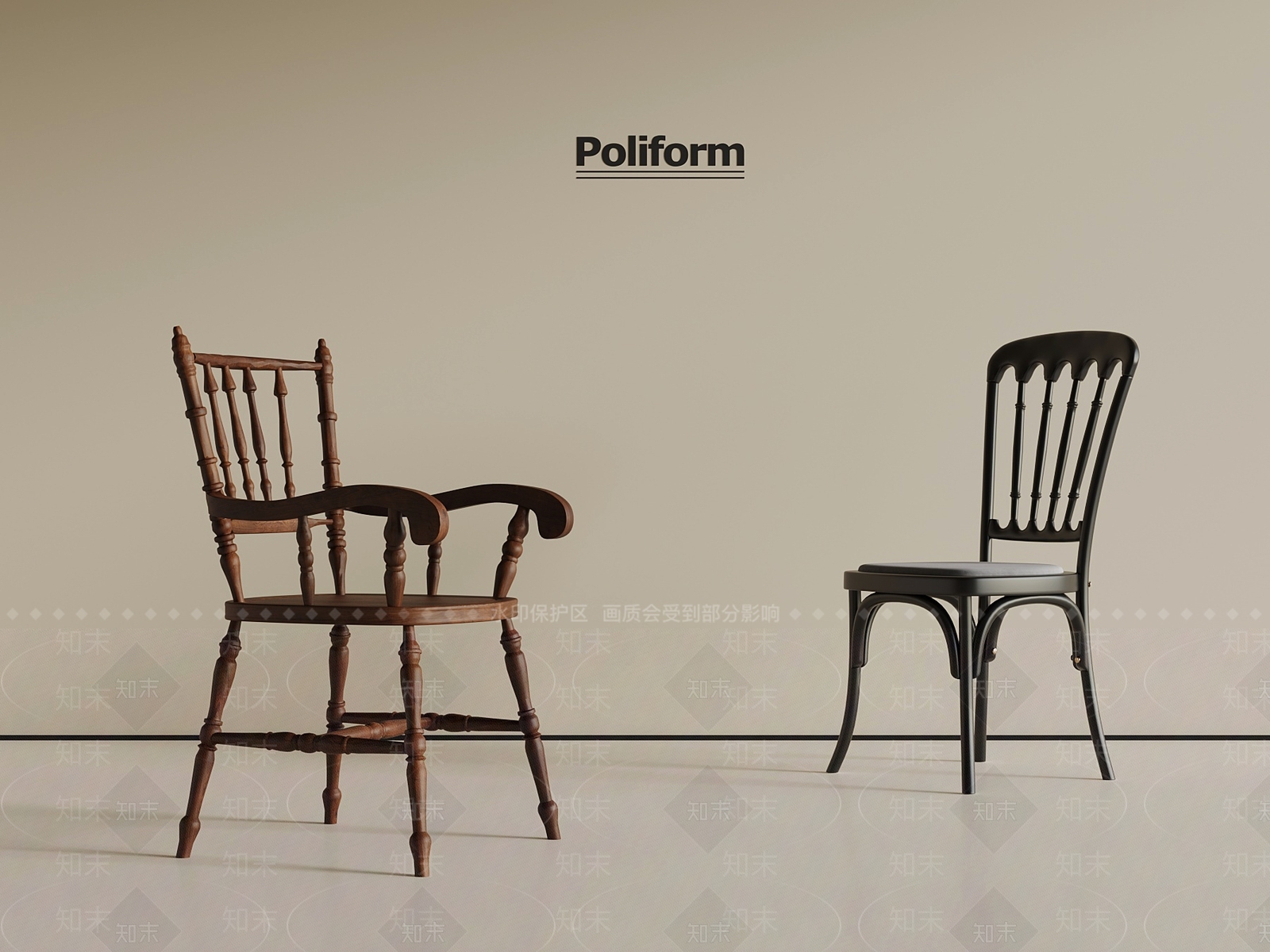 法式中古餐椅3D模型下载【ID:1194122268】