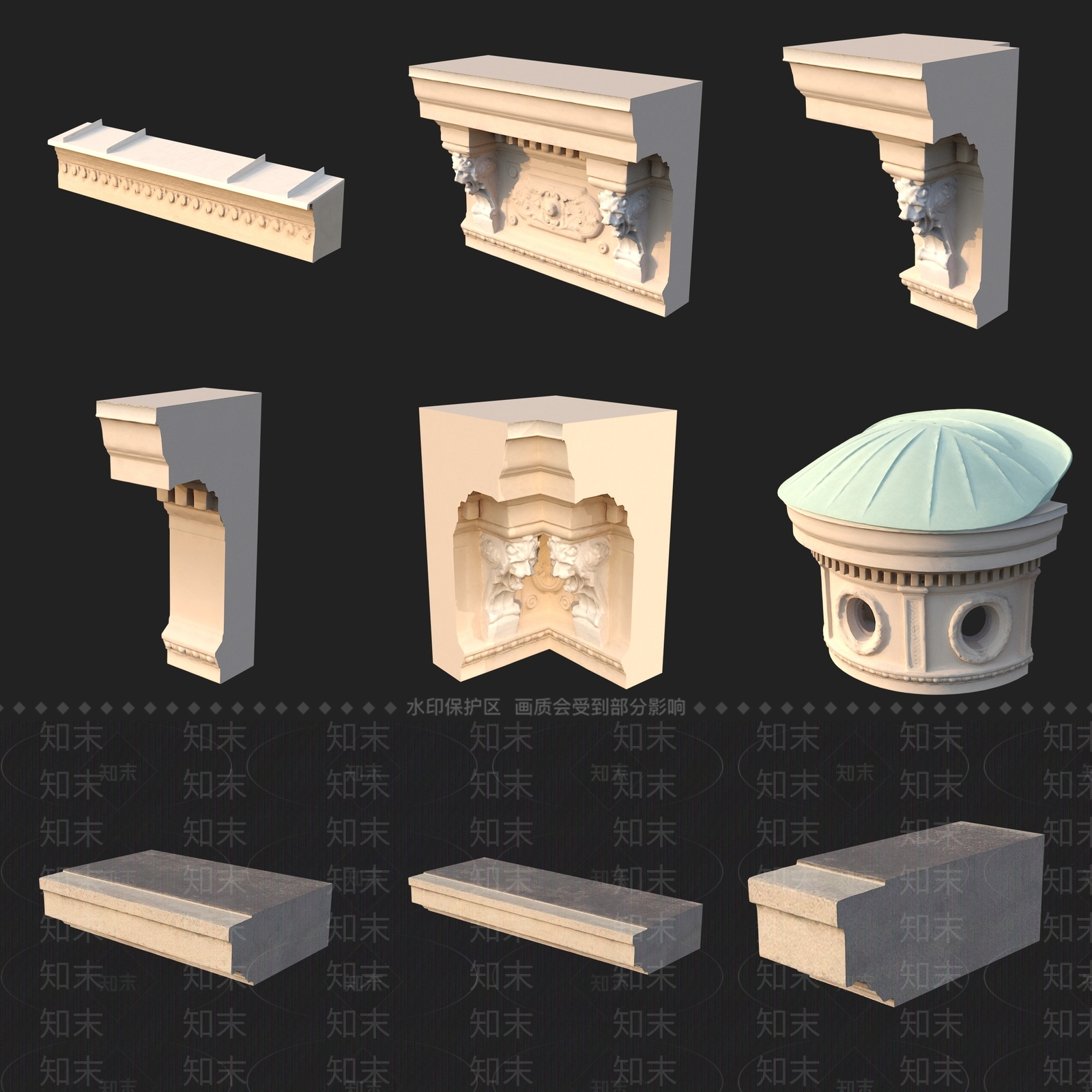 现代其他局部构件3D模型下载【ID:1194123191】