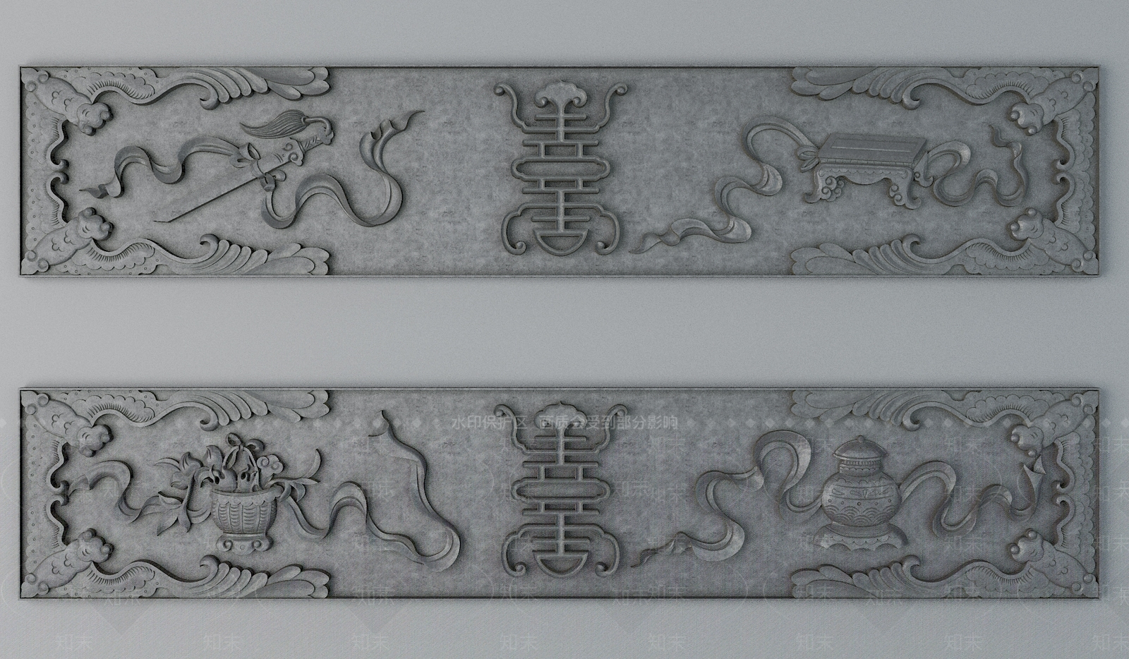 中式雕花3D模型下载【ID:1194123631】