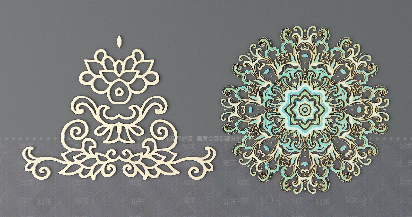 新中式中式雕花3D模型下载【ID:1194124204】