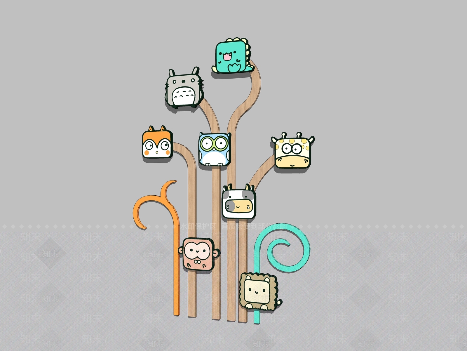 现代艺术装置SU模型下载【ID:1194127810】