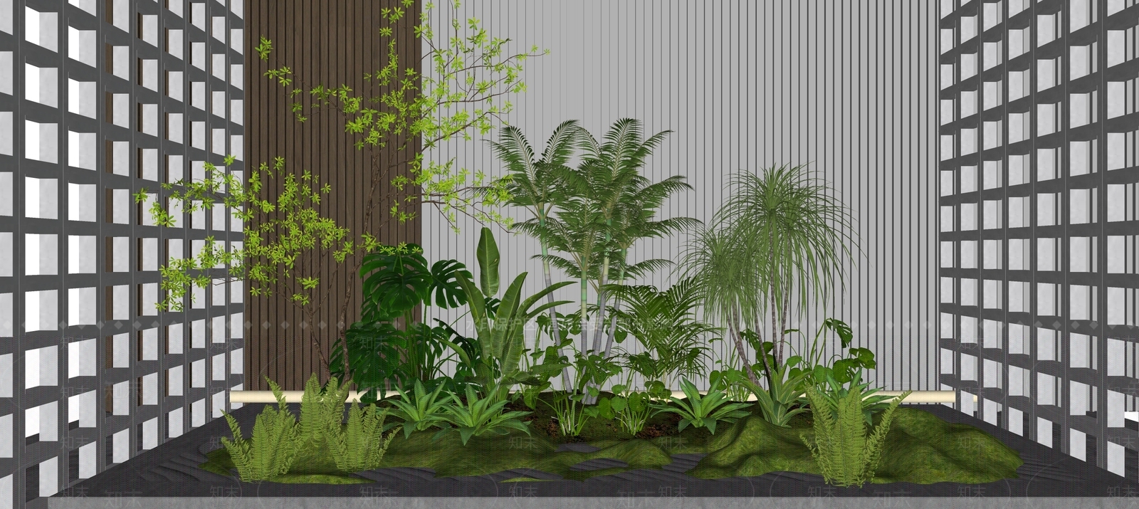 植物组合SU模型下载【ID:1194127404】