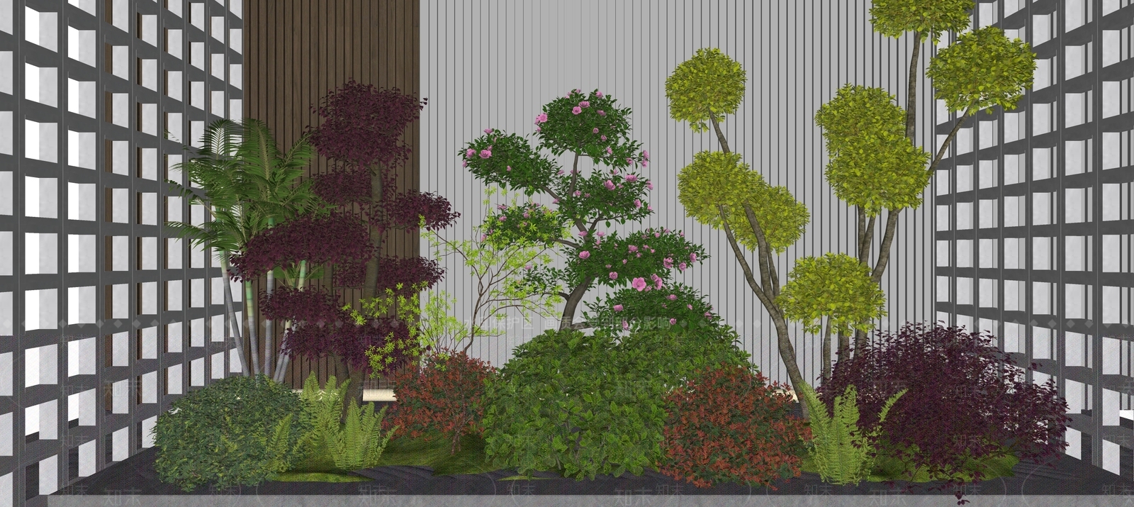植物组合SU模型下载【ID:1194127516】