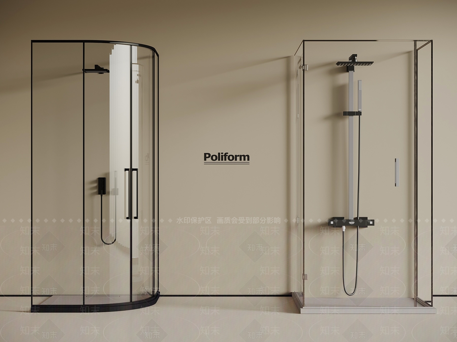 淋浴房3D模型下载【ID:1194128005】