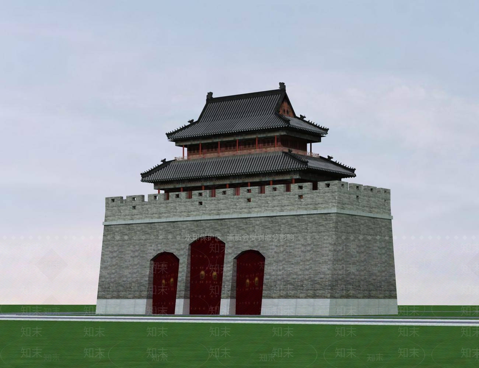 中式古建3D模型下载【ID:1194128956】