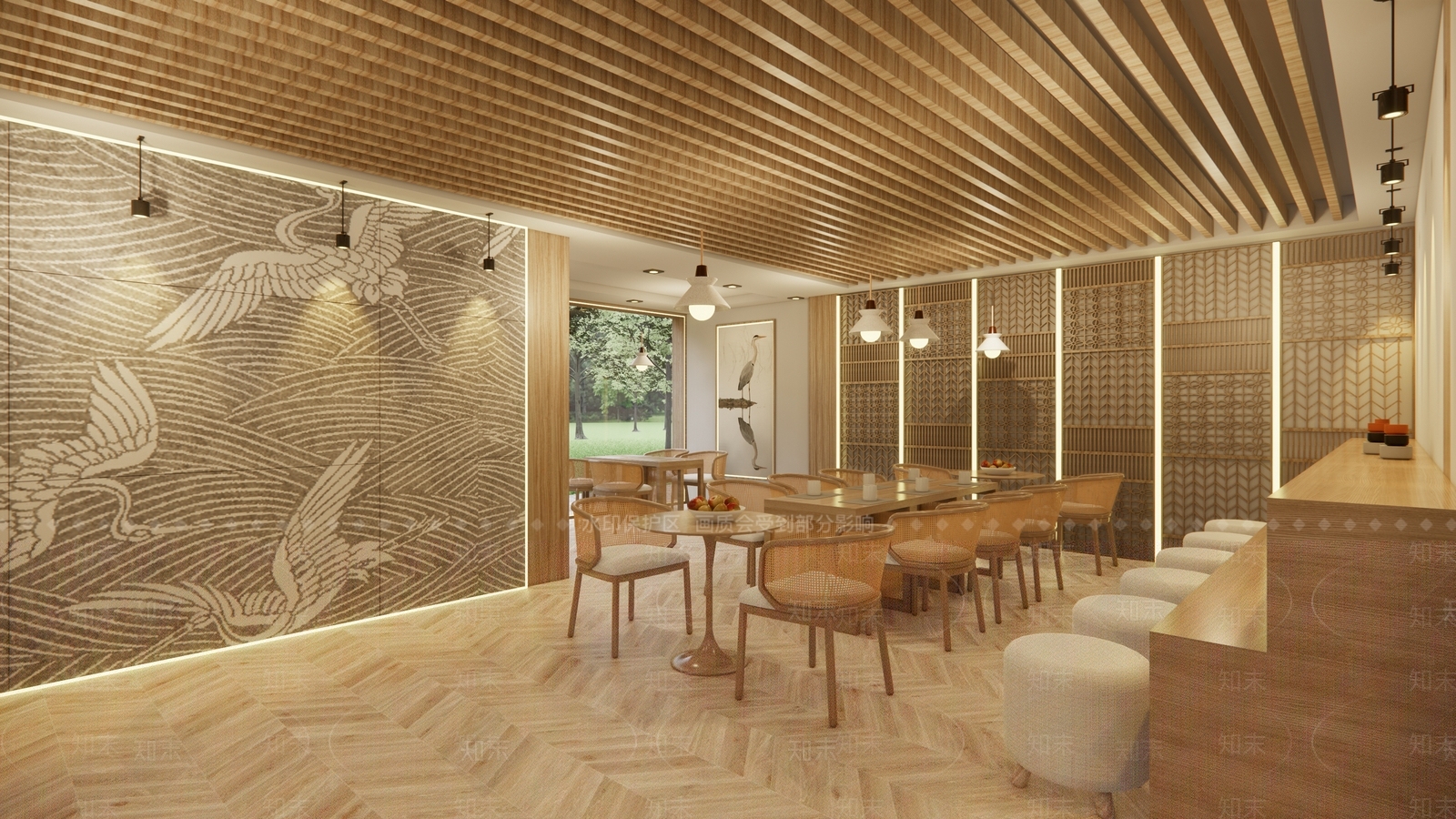 新中式中式民宿建筑SU模型下载【ID:1194130218】