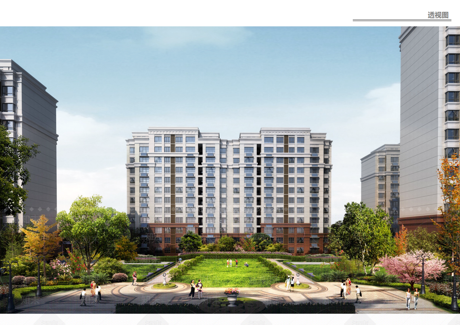 现代小区建筑SU模型下载【ID:1194130180】