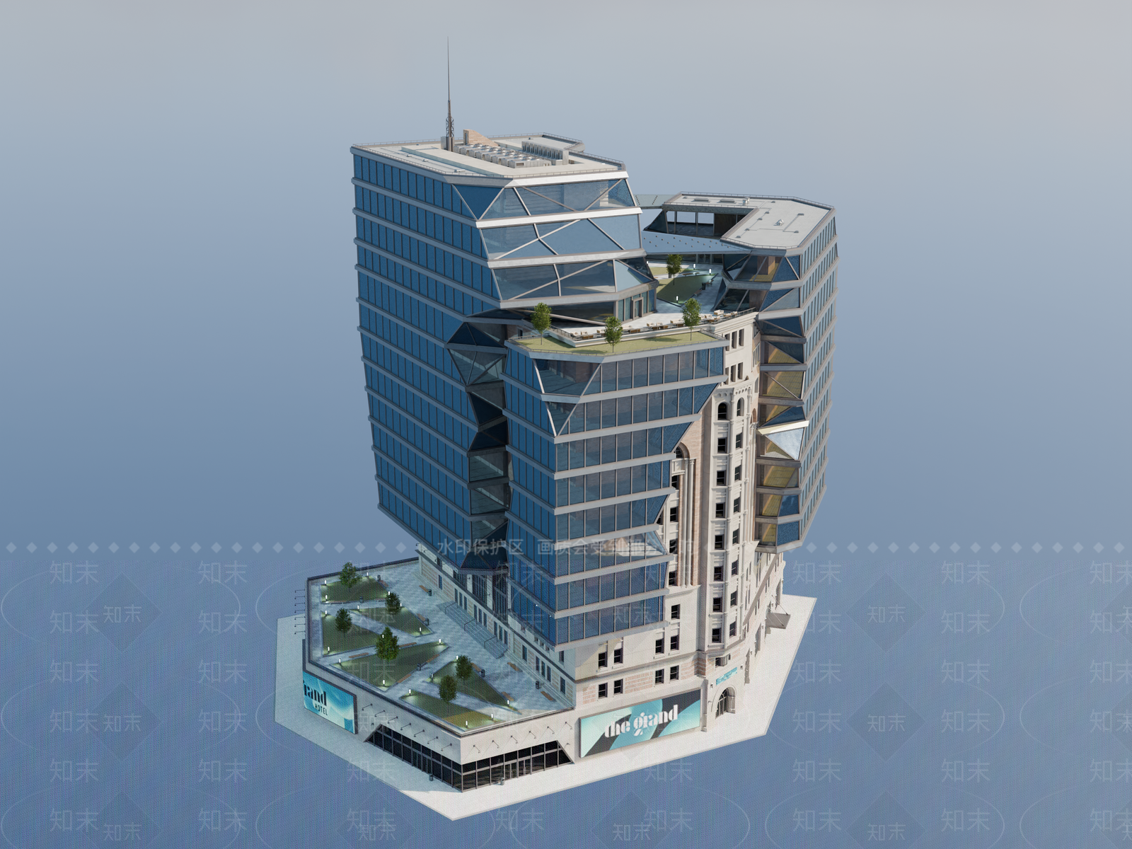 现代其他商业建筑SU模型下载【ID:1194132784】