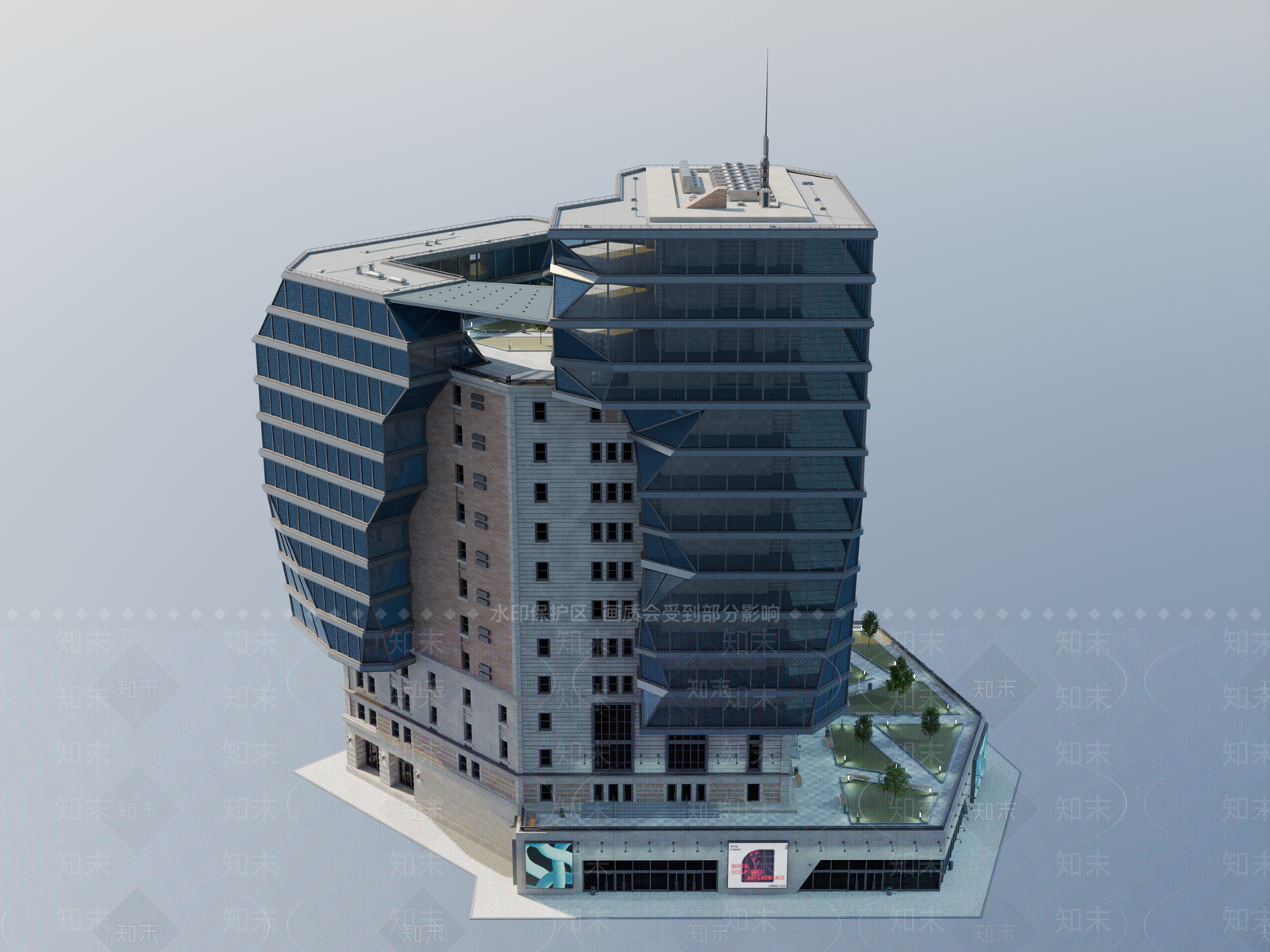 现代其他商业建筑SU模型下载【ID:1194132784】