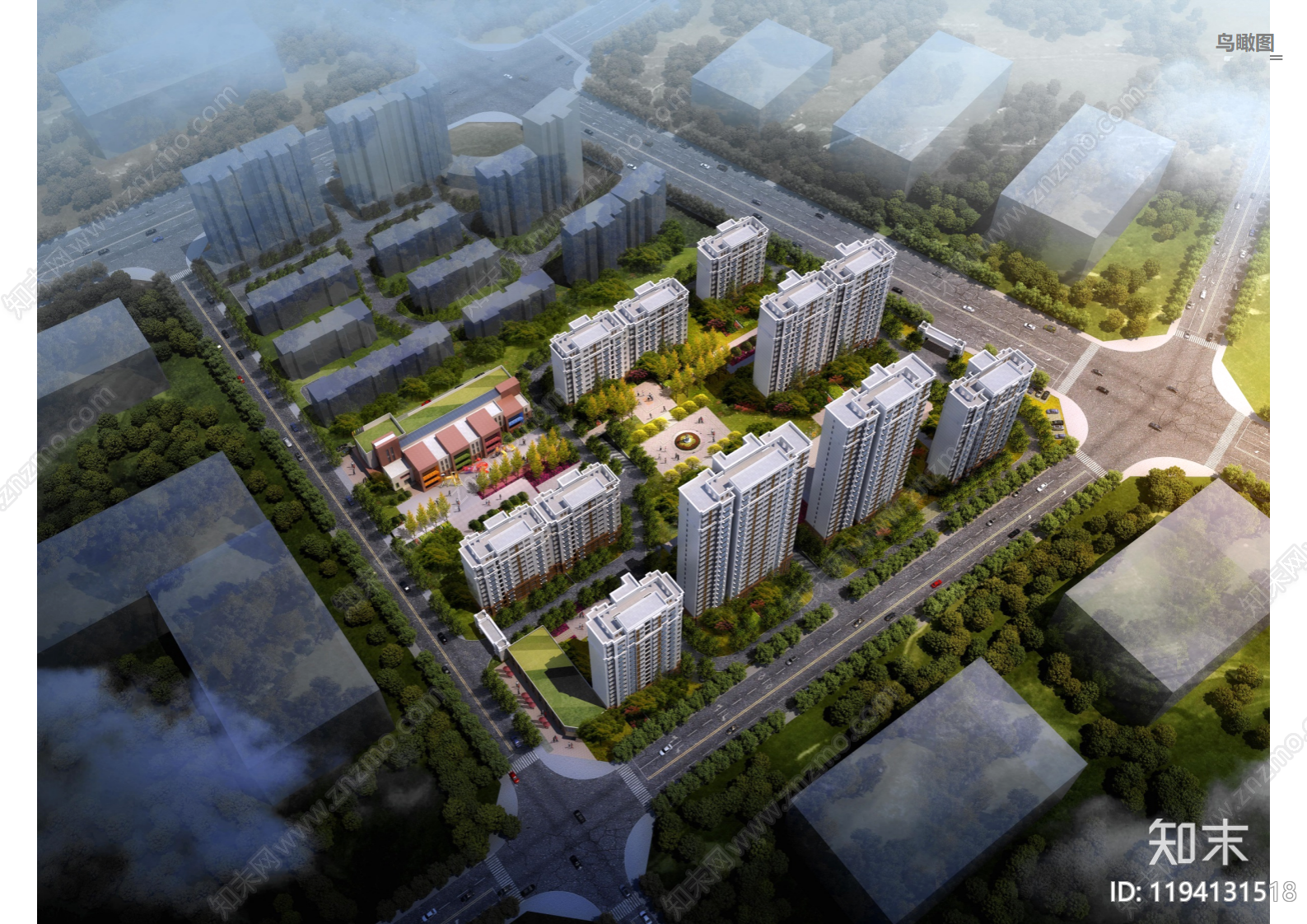 现代住宅楼建筑施工图下载【ID:1194131518】