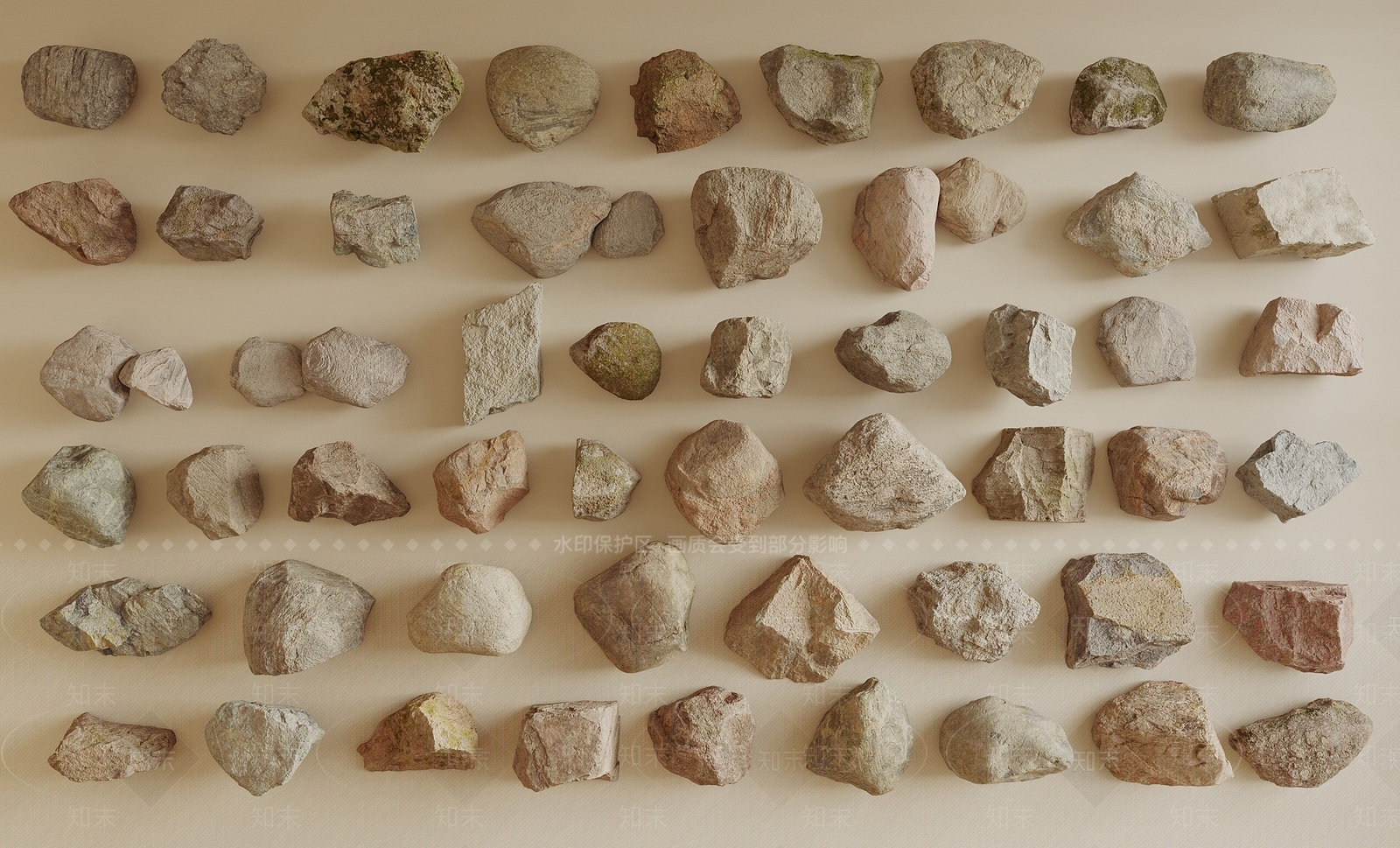 现代石头3D模型下载【ID:1194132428】