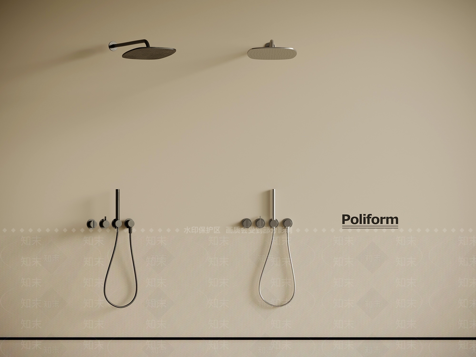 淋浴花洒SU模型下载【ID:1194134470】