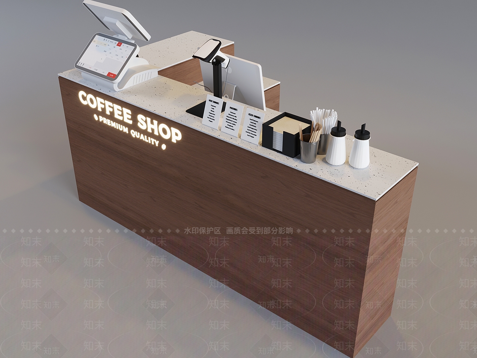 中古收银台SU模型下载【ID:1194136728】