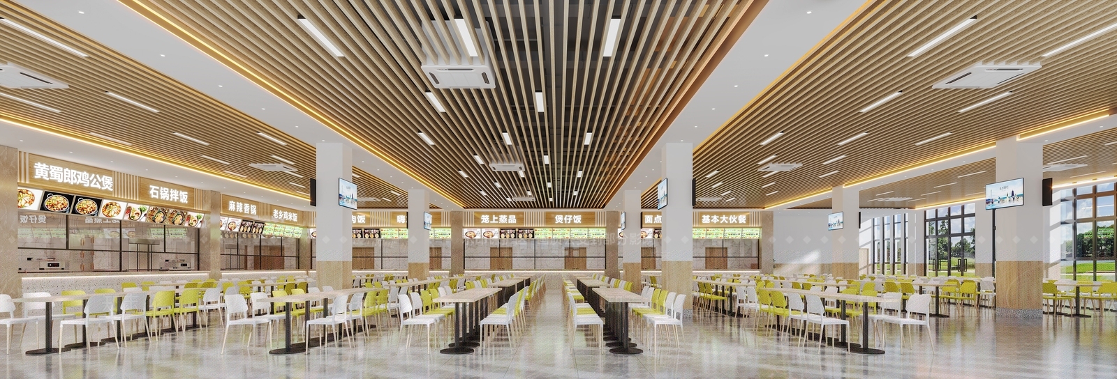 现代食堂3D模型下载【ID:1194137272】