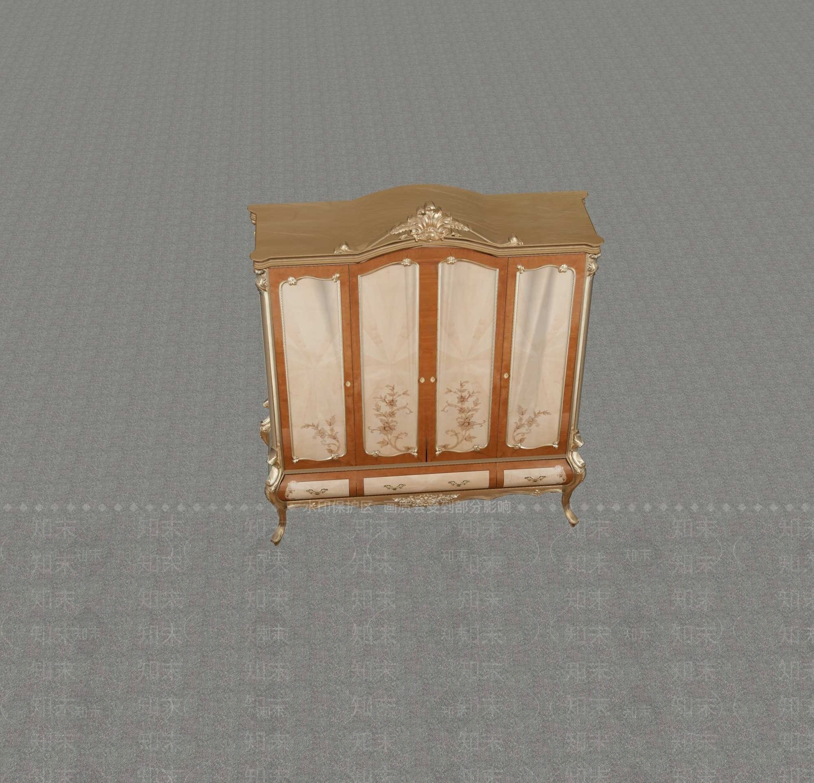 新中式衣柜SU模型下载【ID:1194137509】