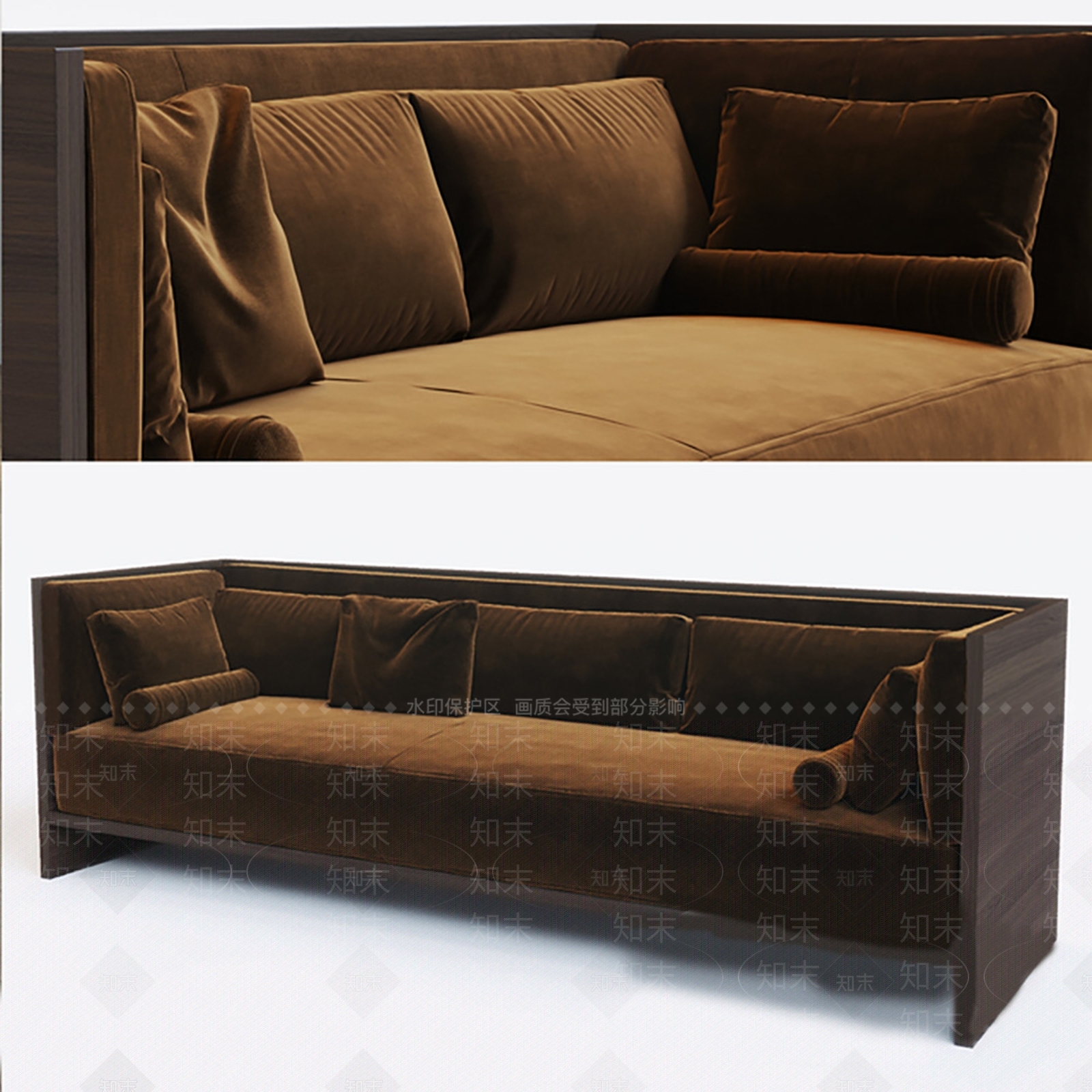 现代双人沙发3D模型下载【ID:1194144465】