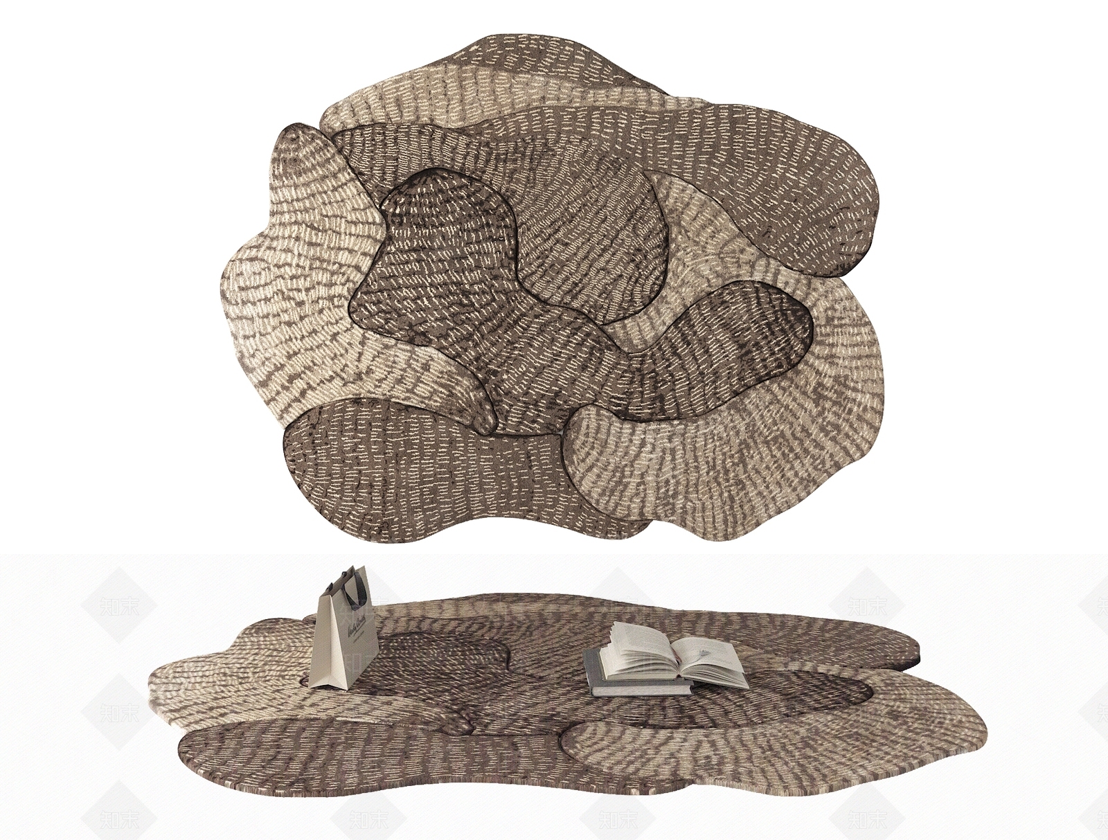 现代异形地毯SU模型下载【ID:1194144879】