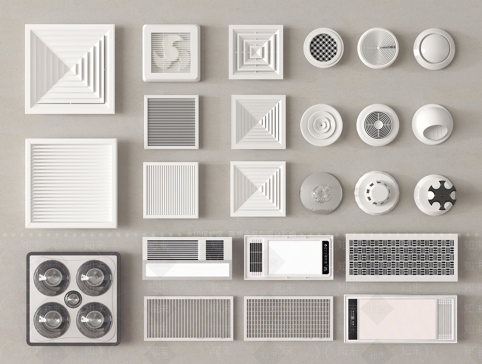 浴霸3D模型下载【ID:1194147433】