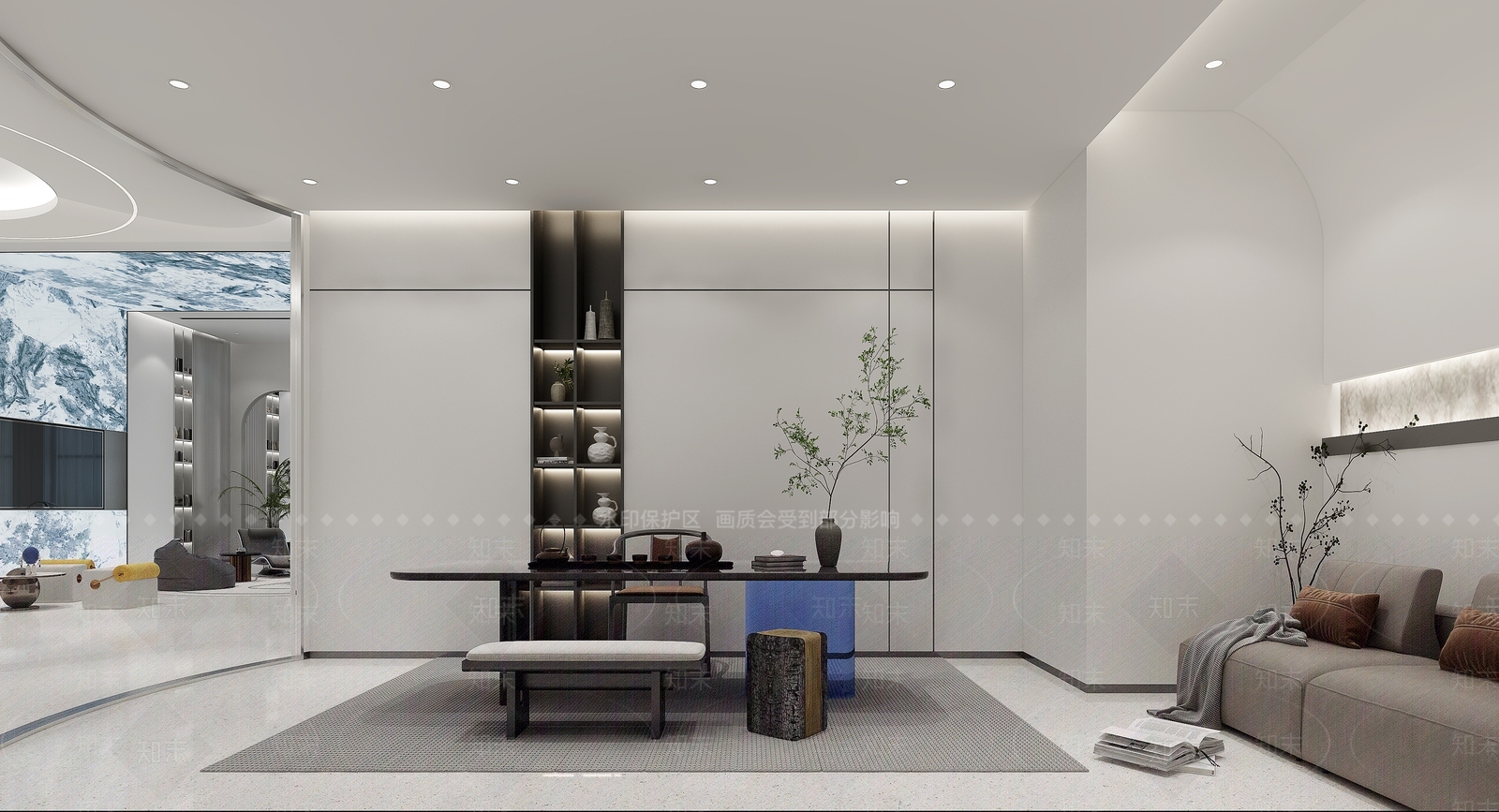 奶油现代美容院3D模型下载【ID:1194149037】