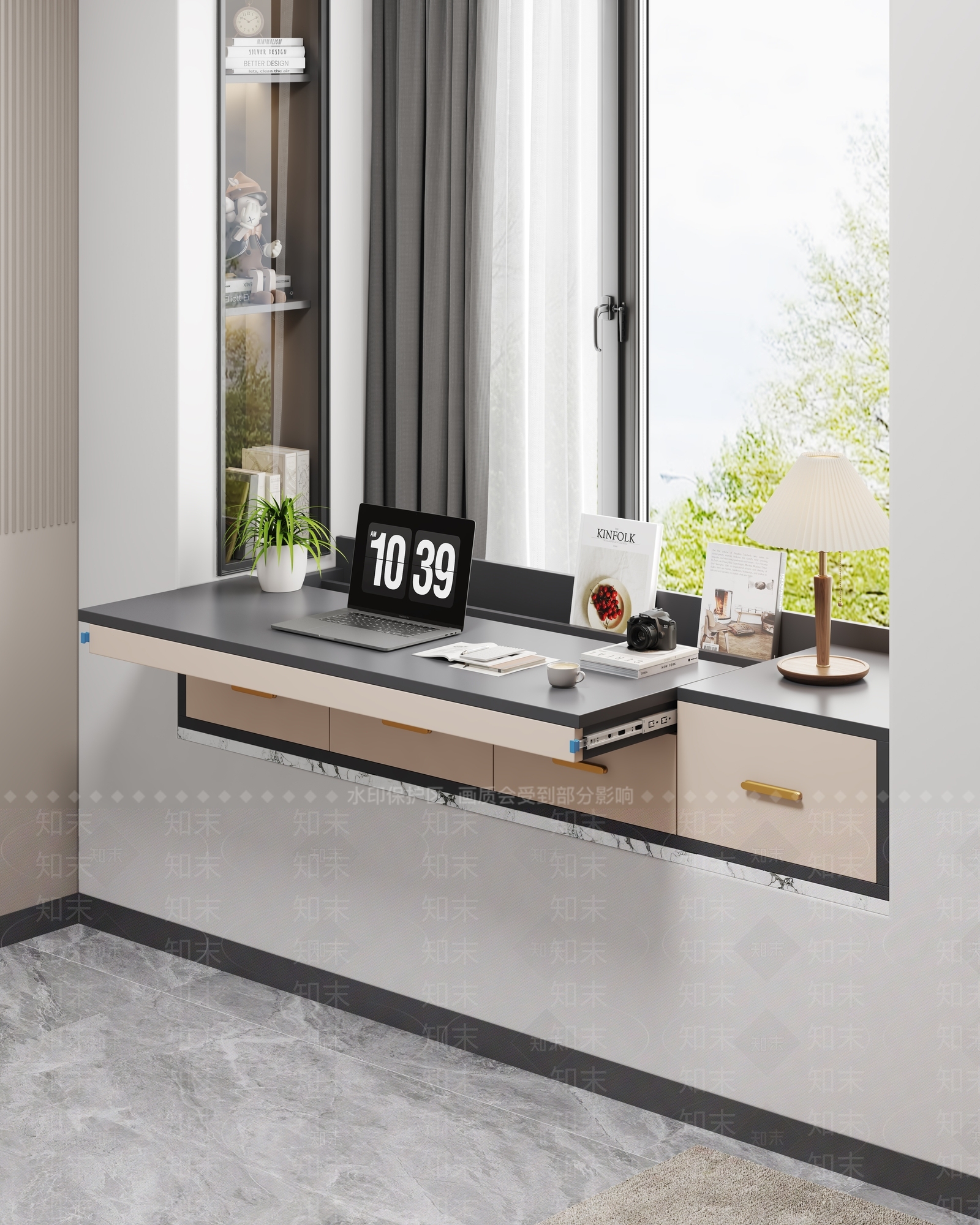现代书桌3D模型下载【ID:1194154570】