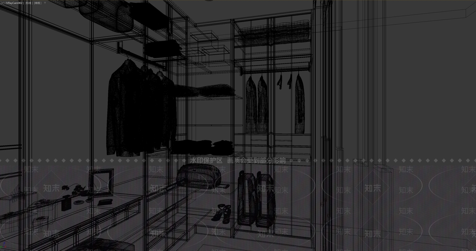新中式中式衣帽间3D模型下载【ID:1194157953】