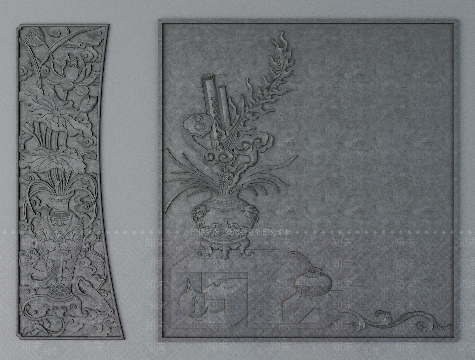 中式雕花3D模型下载【ID:1194159146】