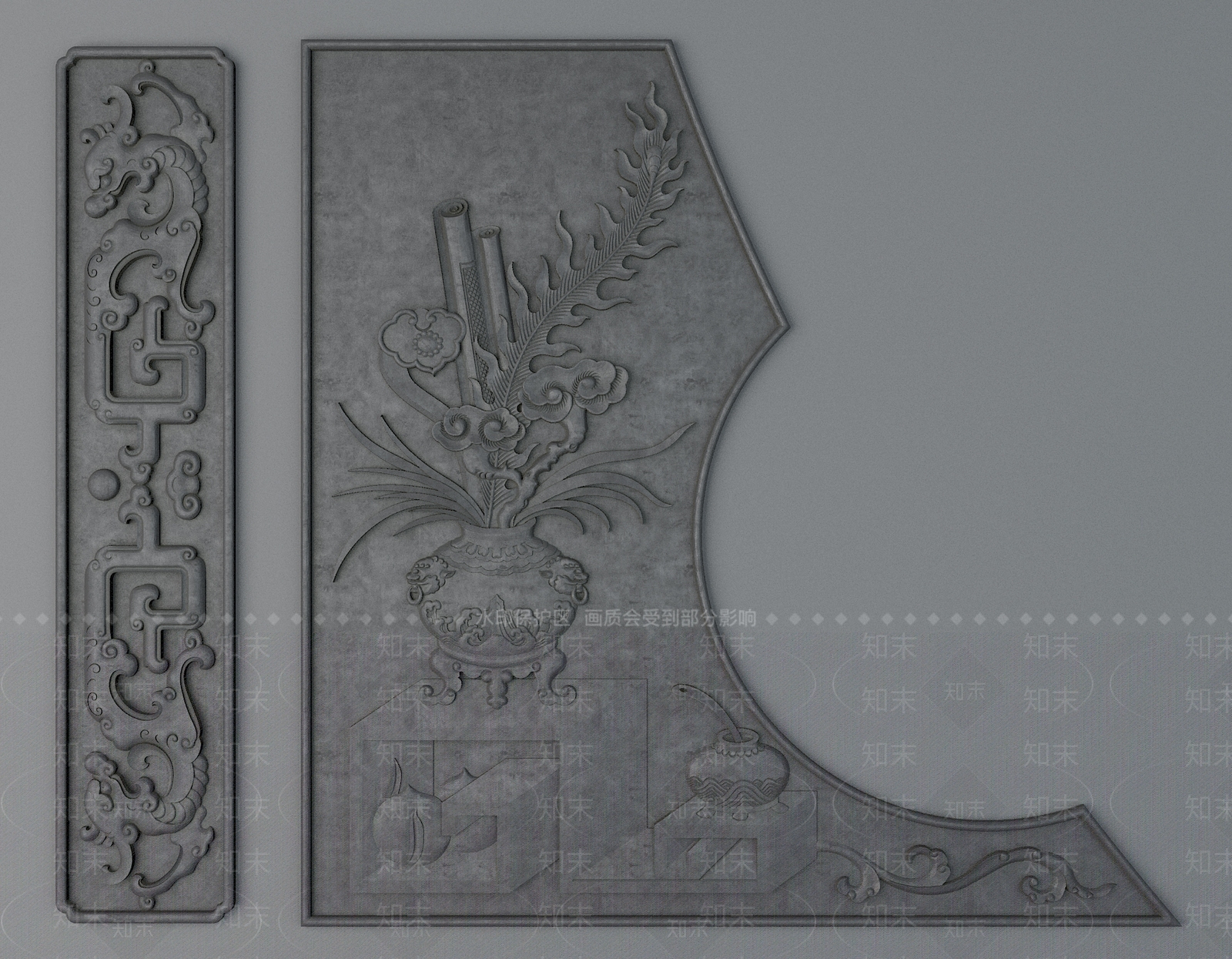 中式雕花3D模型下载【ID:1194159855】