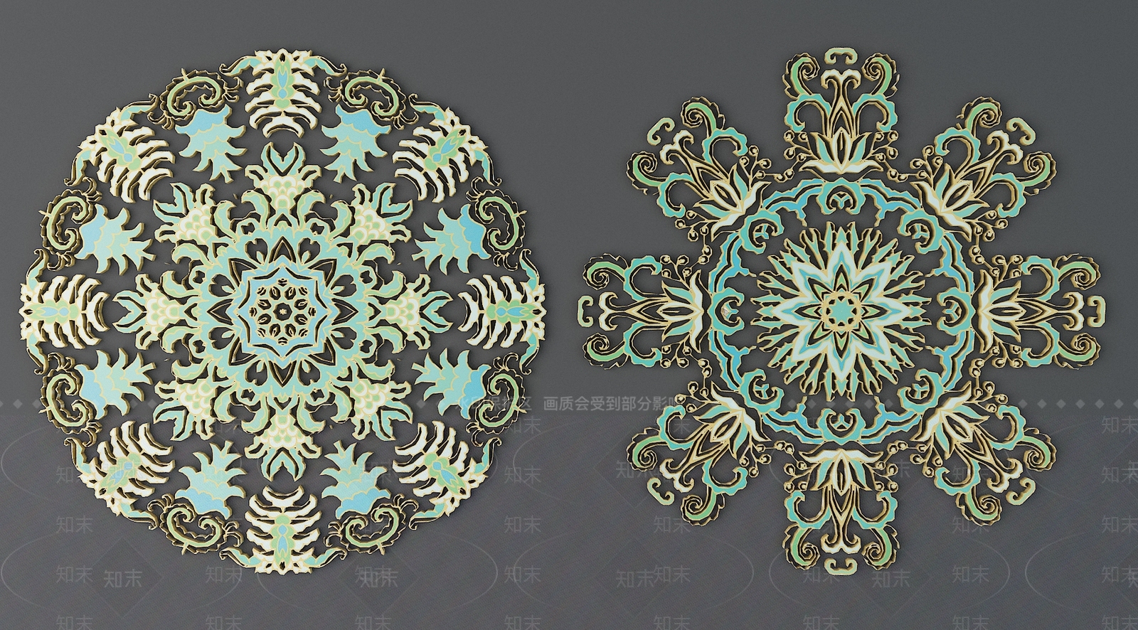 新中式中式雕花3D模型下载【ID:1194160059】