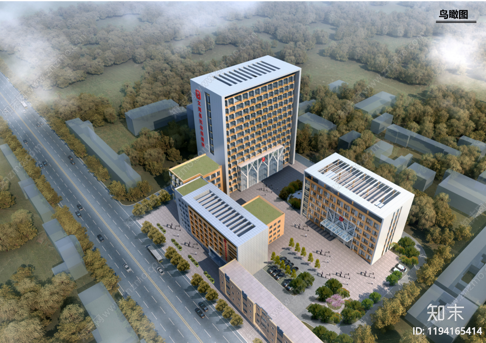 现代医院建筑cad施工图下载【ID:1194165414】