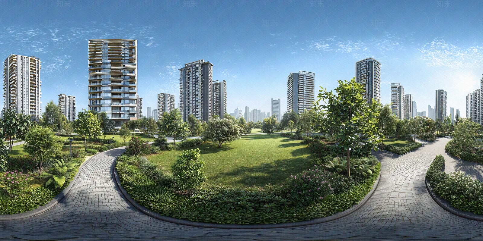 现代小区HDR贴图下载【ID:1194169875】