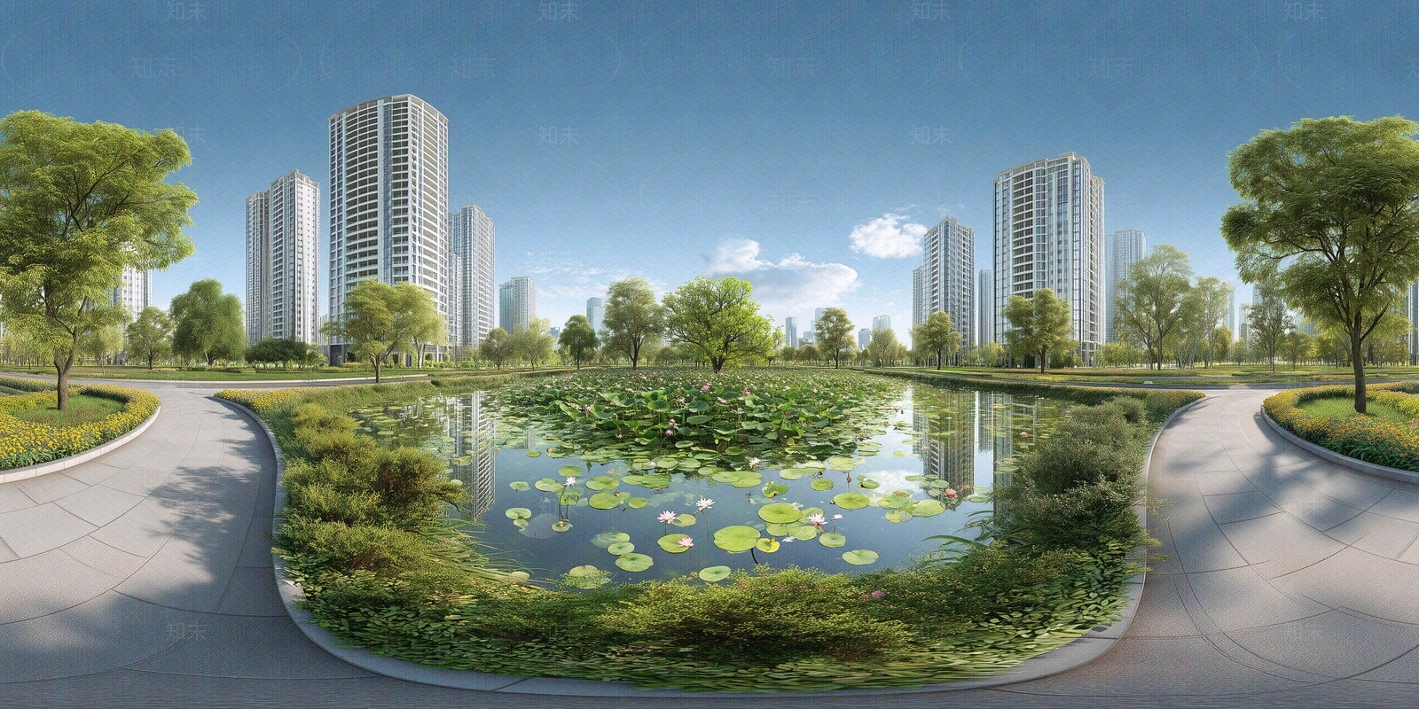 现代小区HDR贴图下载【ID:1194169948】