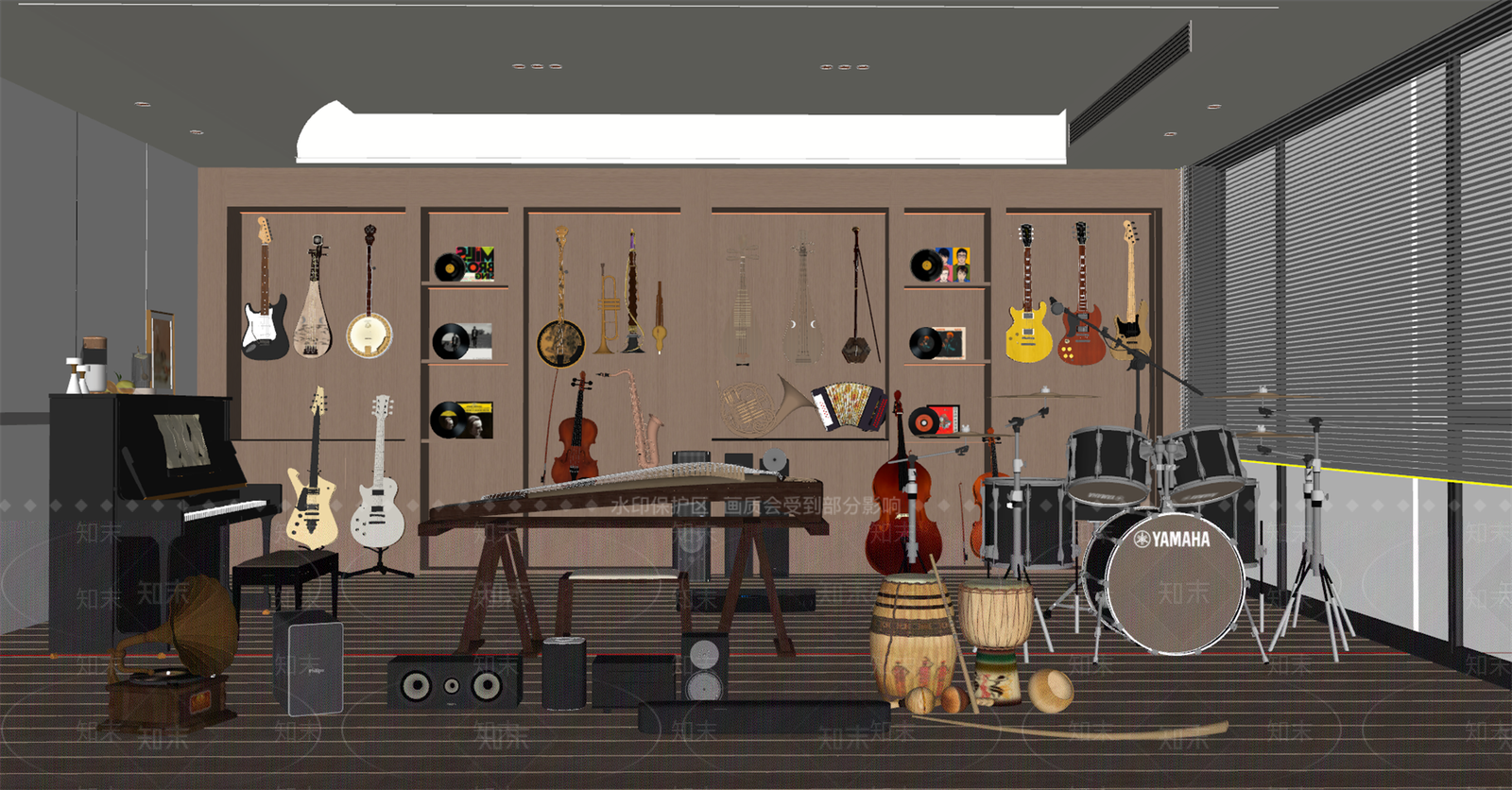 乐器SU模型下载【ID:1194170179】