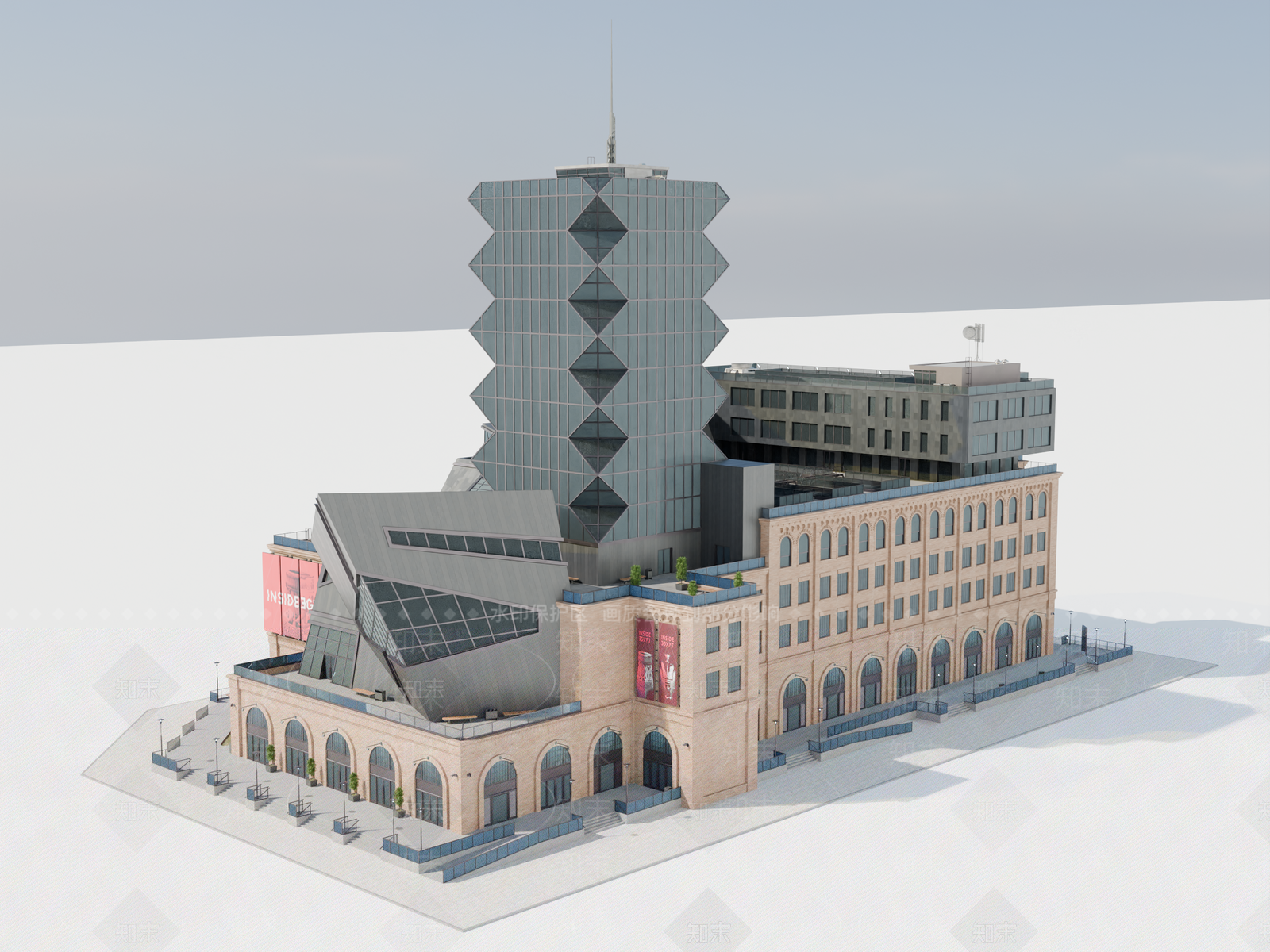 现代其他商业建筑SU模型下载【ID:1194170844】
