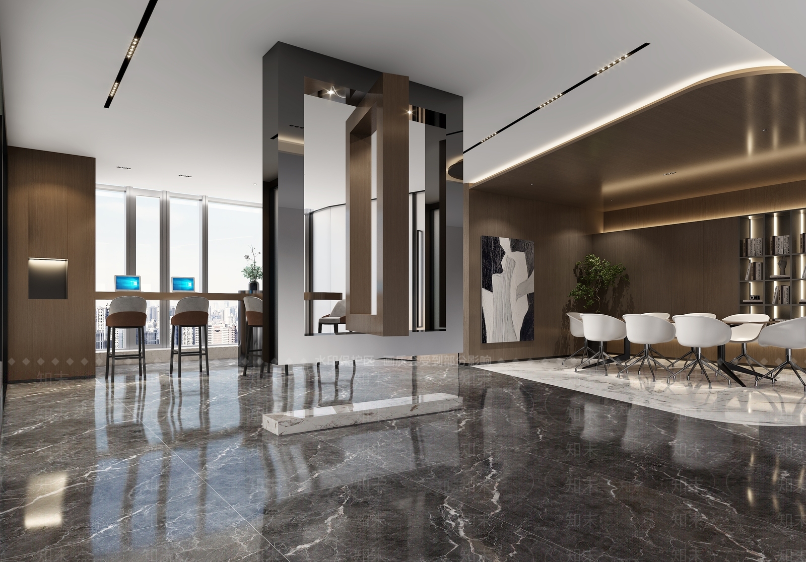 现代茶水间3D模型下载【ID:1194170947】