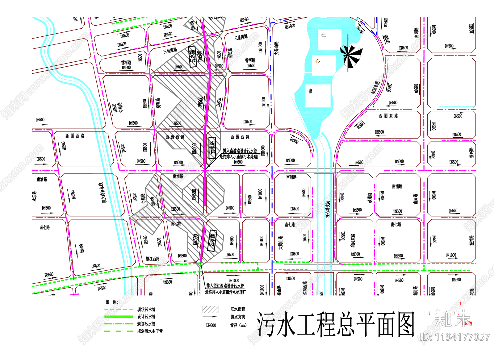 现代道路绿化施工图下载【ID:1194177057】