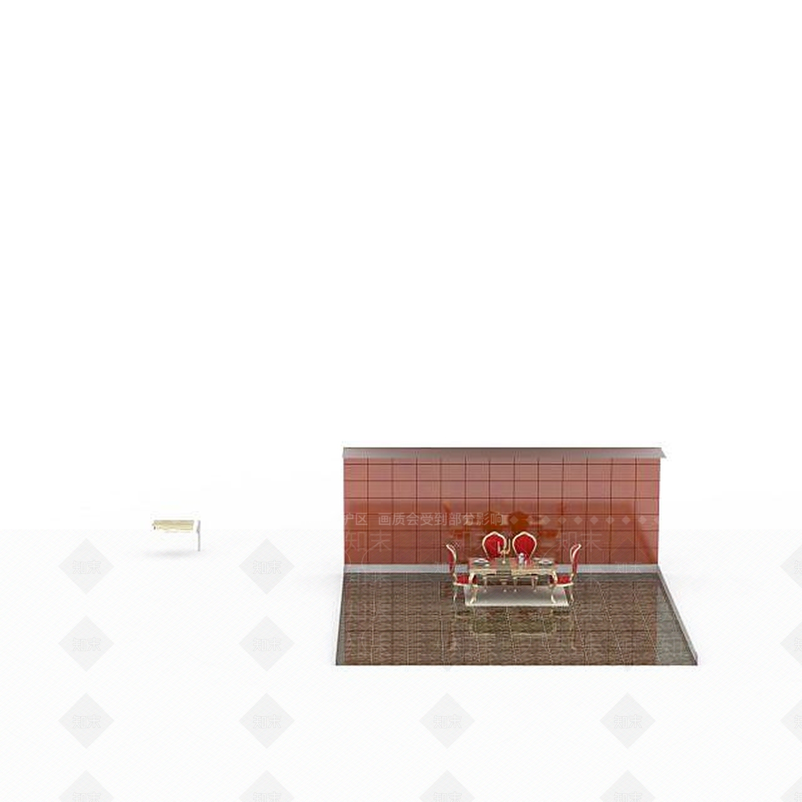 现代书桌椅3D模型下载【ID:1194178196】