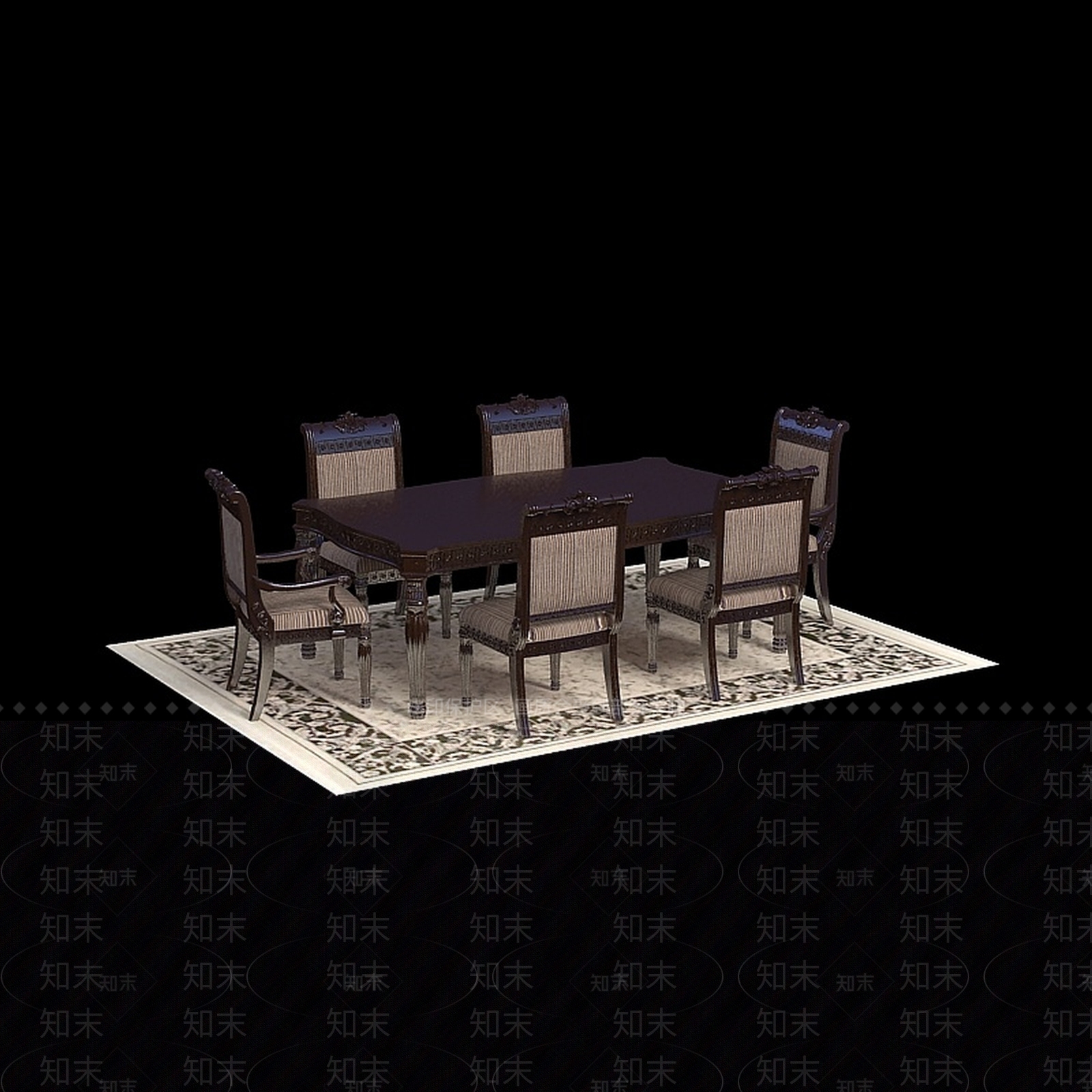 现代书桌椅3D模型下载【ID:1194178138】