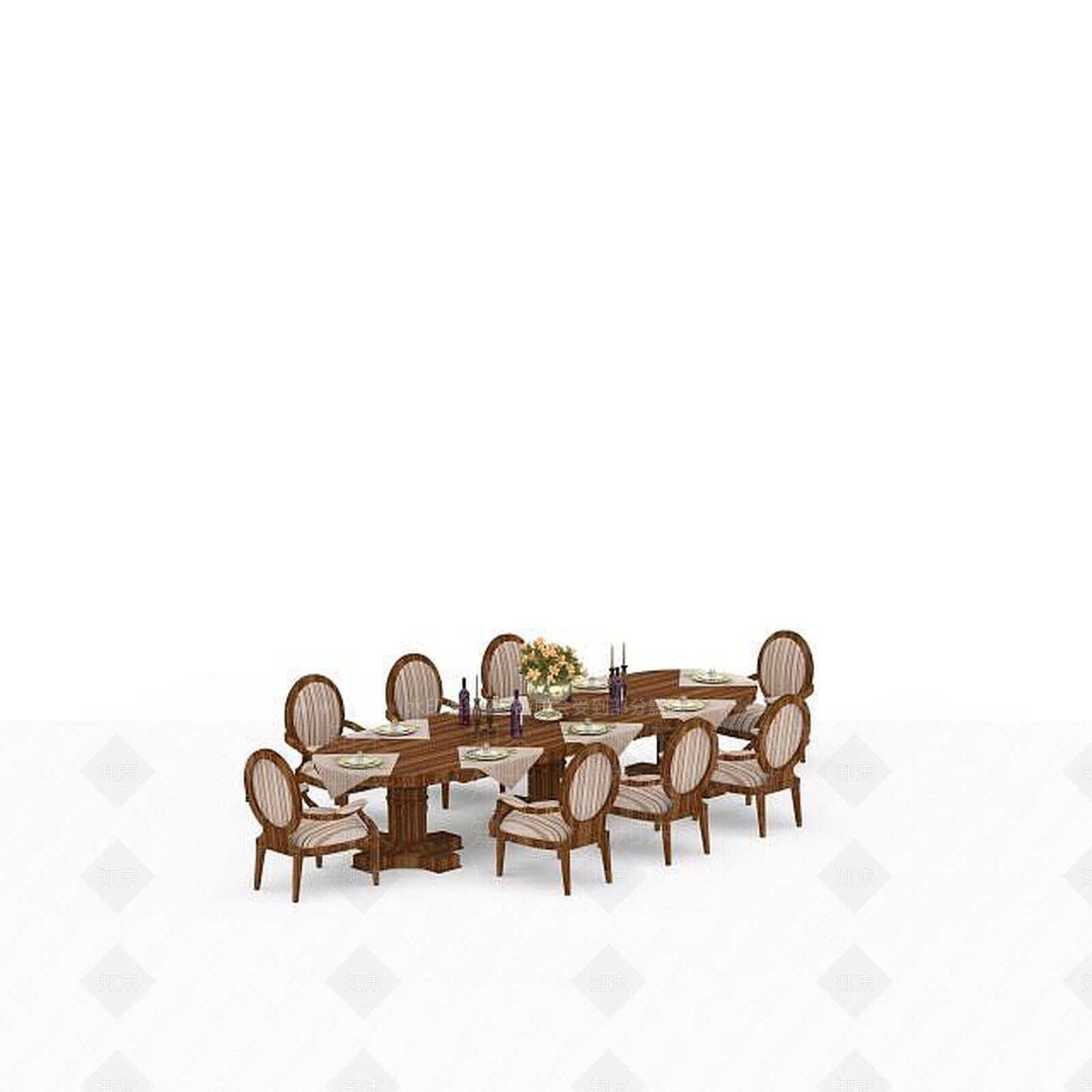 现代书桌椅3D模型下载【ID:1194178281】