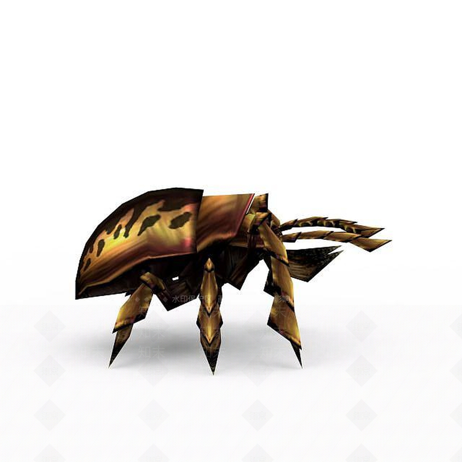 现代爬行类动物3D模型下载【ID:1199002459】