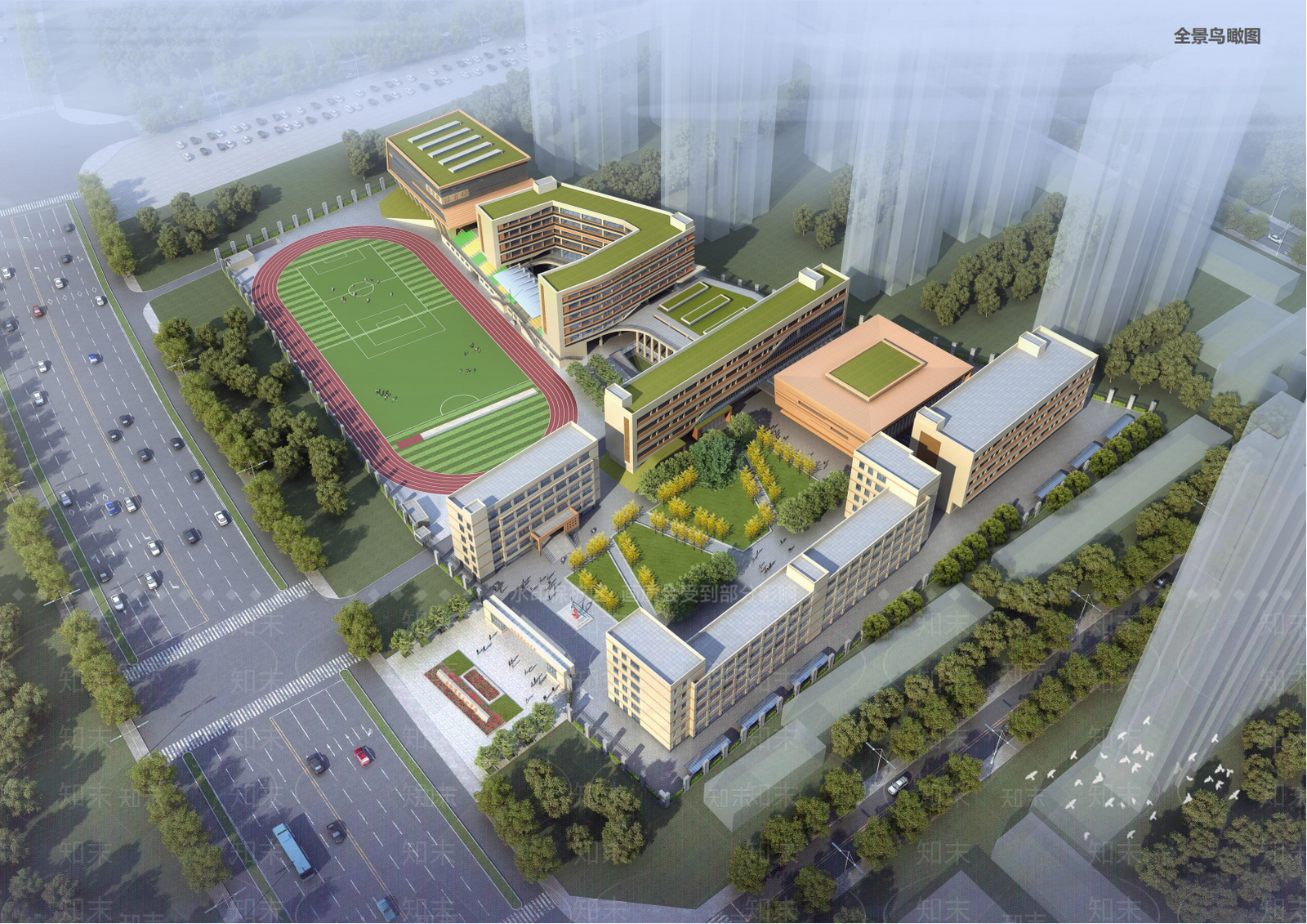 现代学校建筑SU模型下载【ID:1194179748】