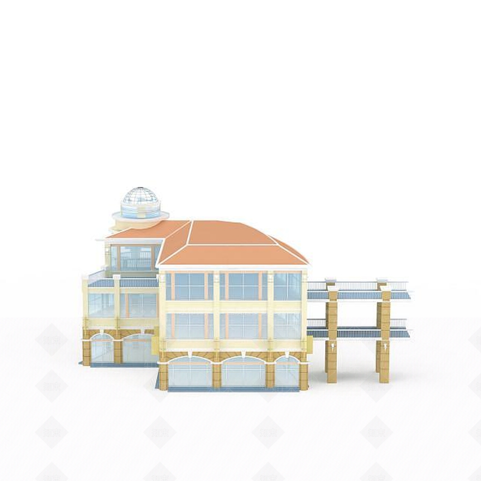 现代其他建筑外观3D模型下载【ID:1199000961】
