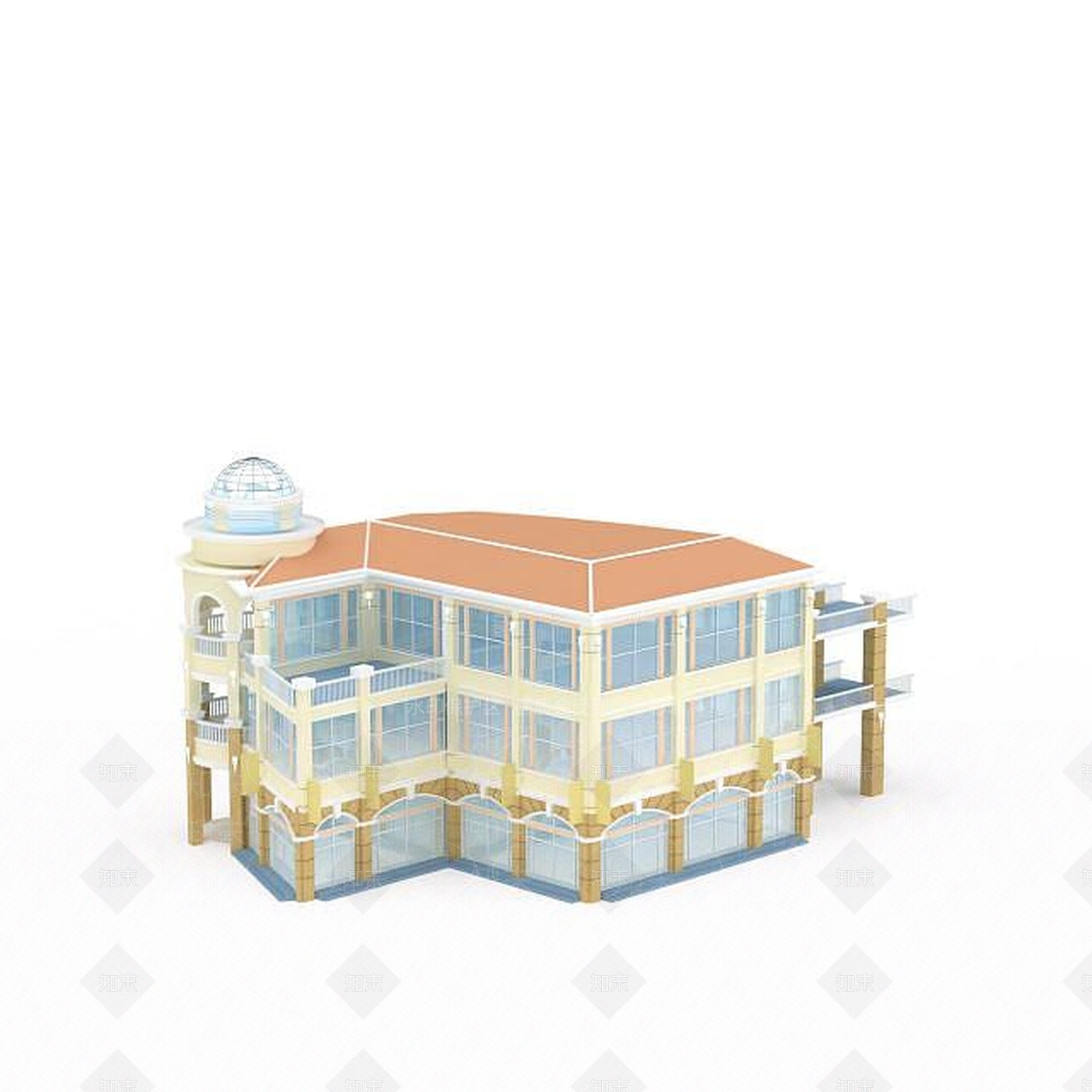 现代其他建筑外观3D模型下载【ID:1199000961】