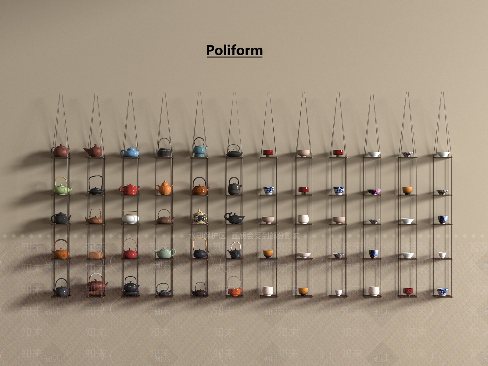 现代茶具3D模型下载【ID:1194184857】