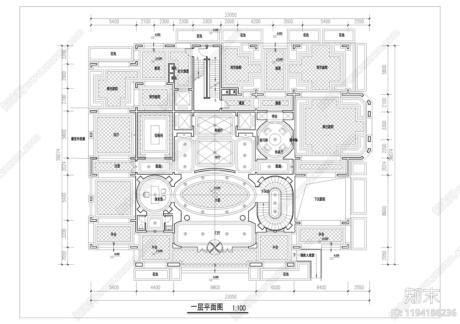 现代新中式住宅楼建筑施工图下载【ID:1194186236】