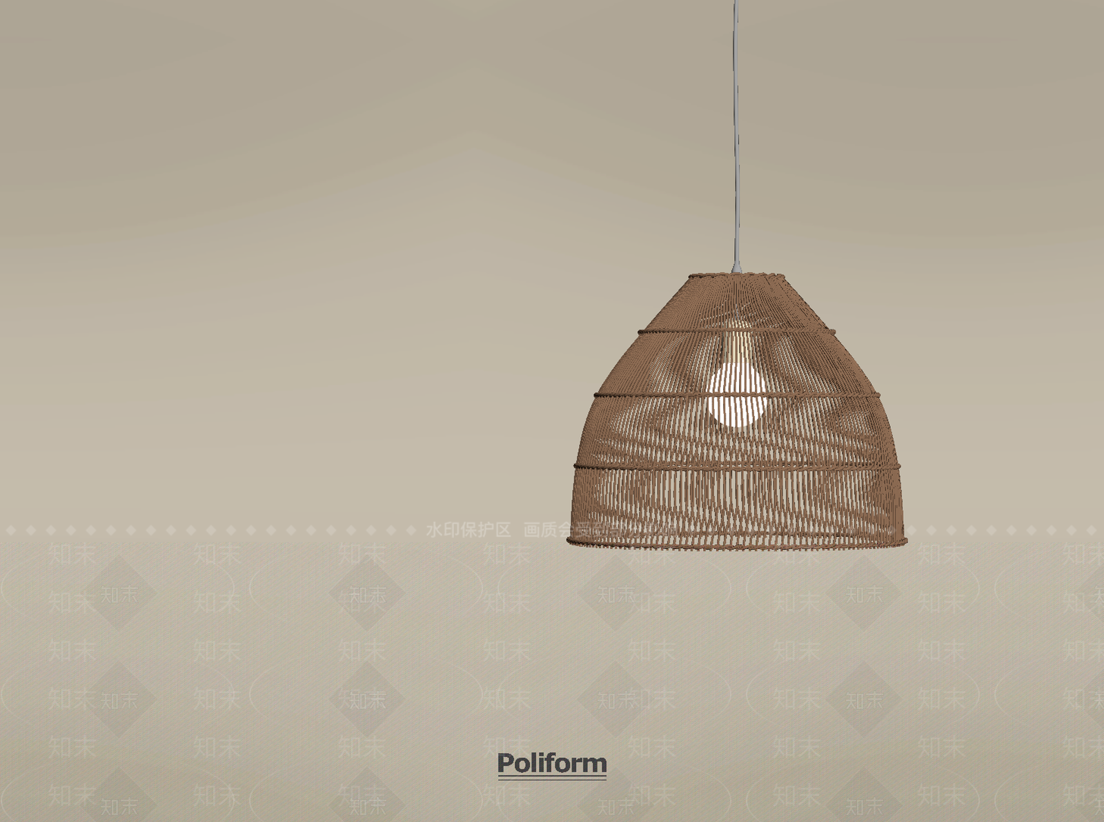 侘寂中古吊灯SU模型下载【ID:1194186519】