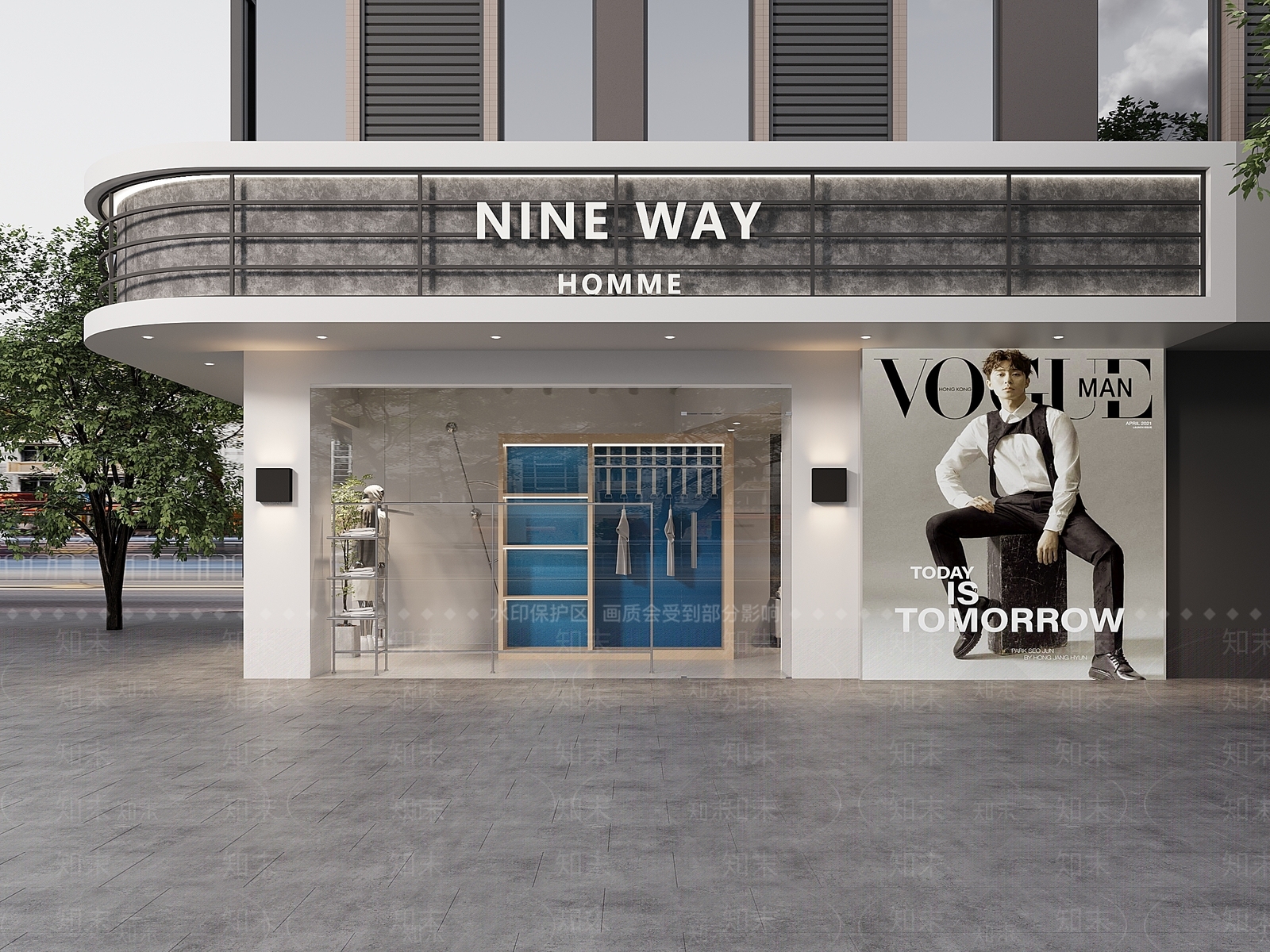 现代简约服装店3D模型下载【ID:1194186891】