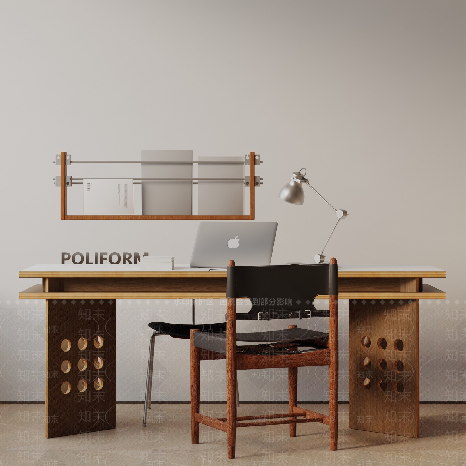 现代书桌3D模型下载【ID:1194187082】