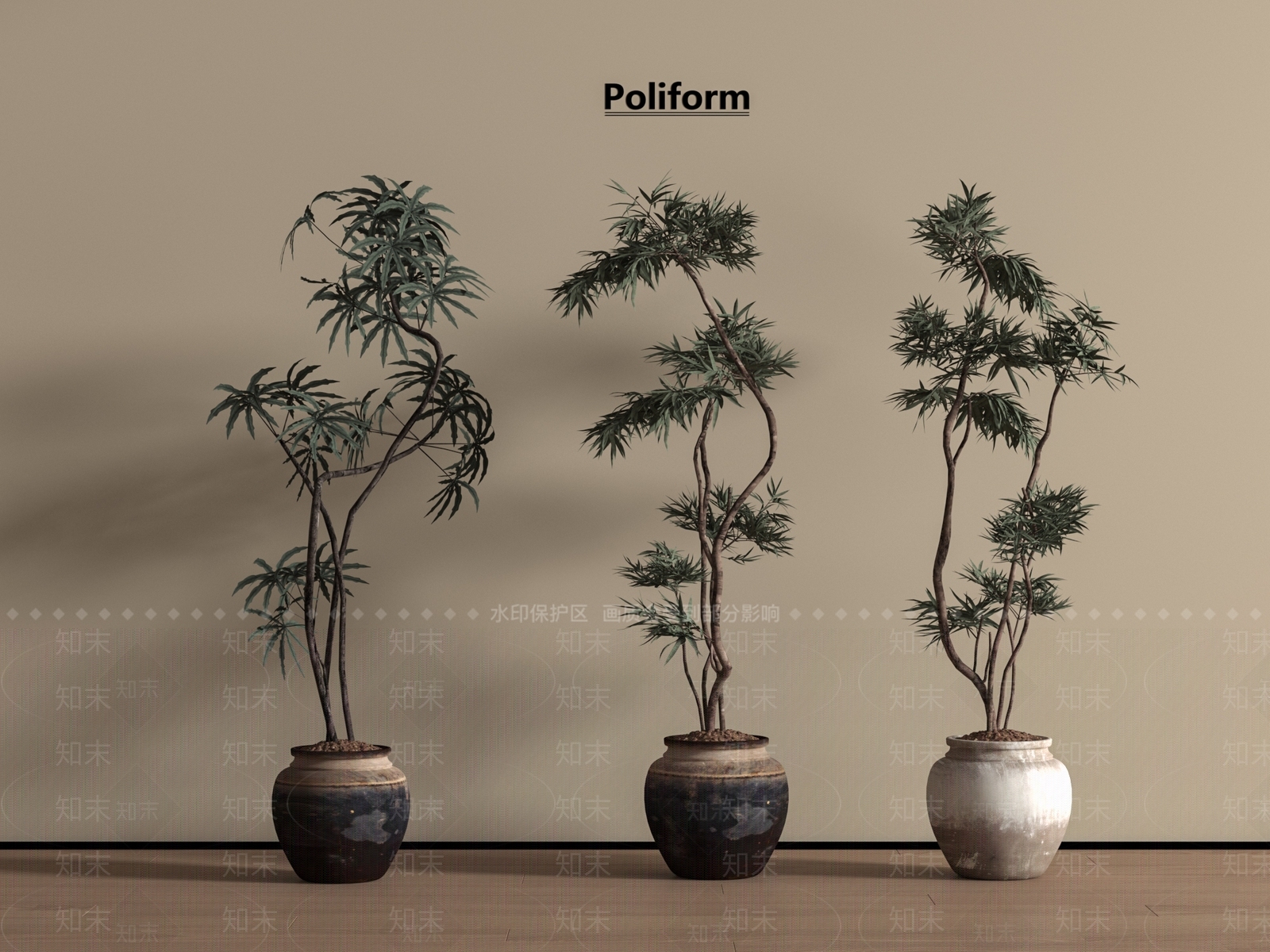 盆栽3D模型下载【ID:1194186999】