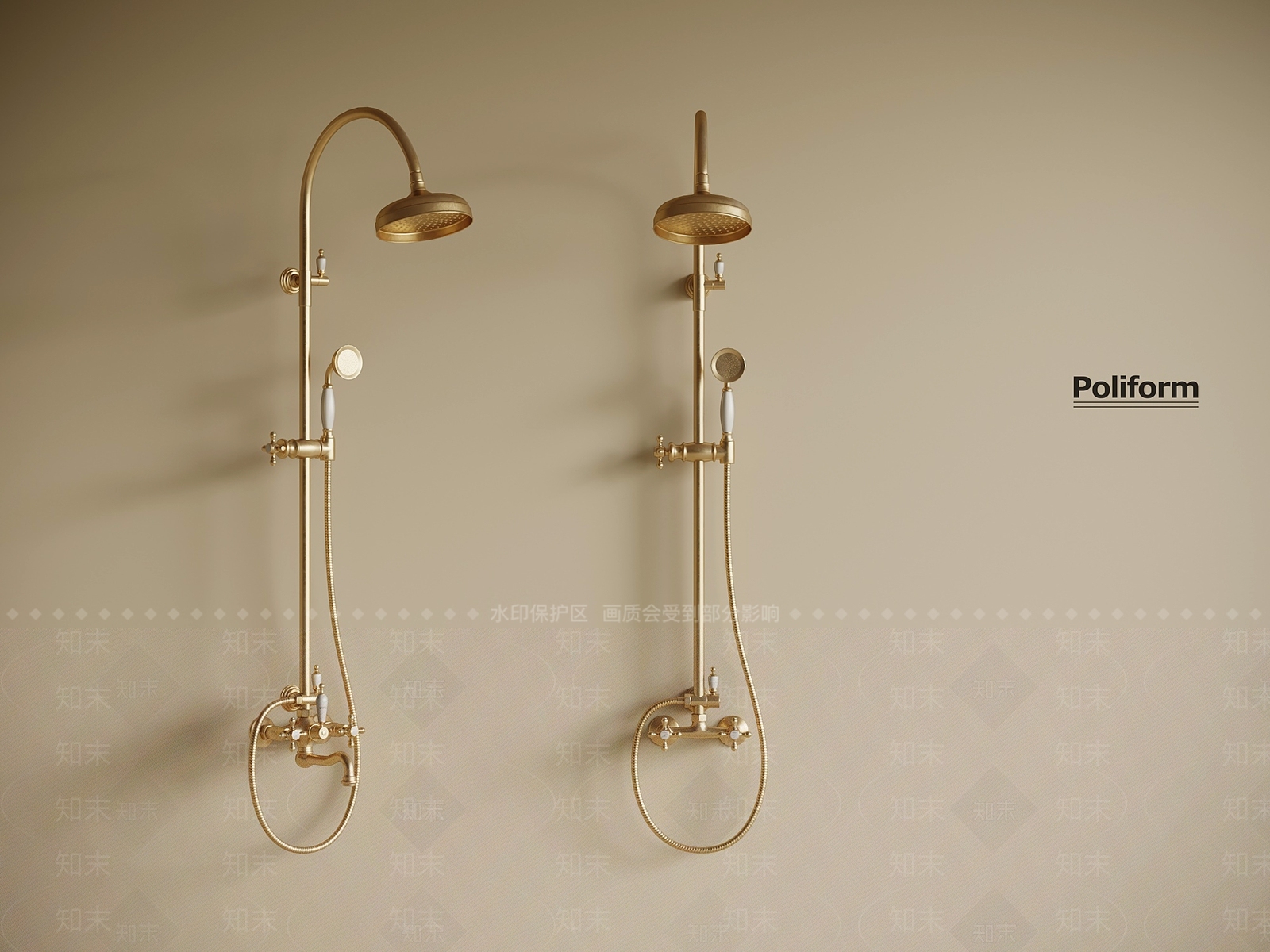 淋浴花洒SU模型下载【ID:1194187486】